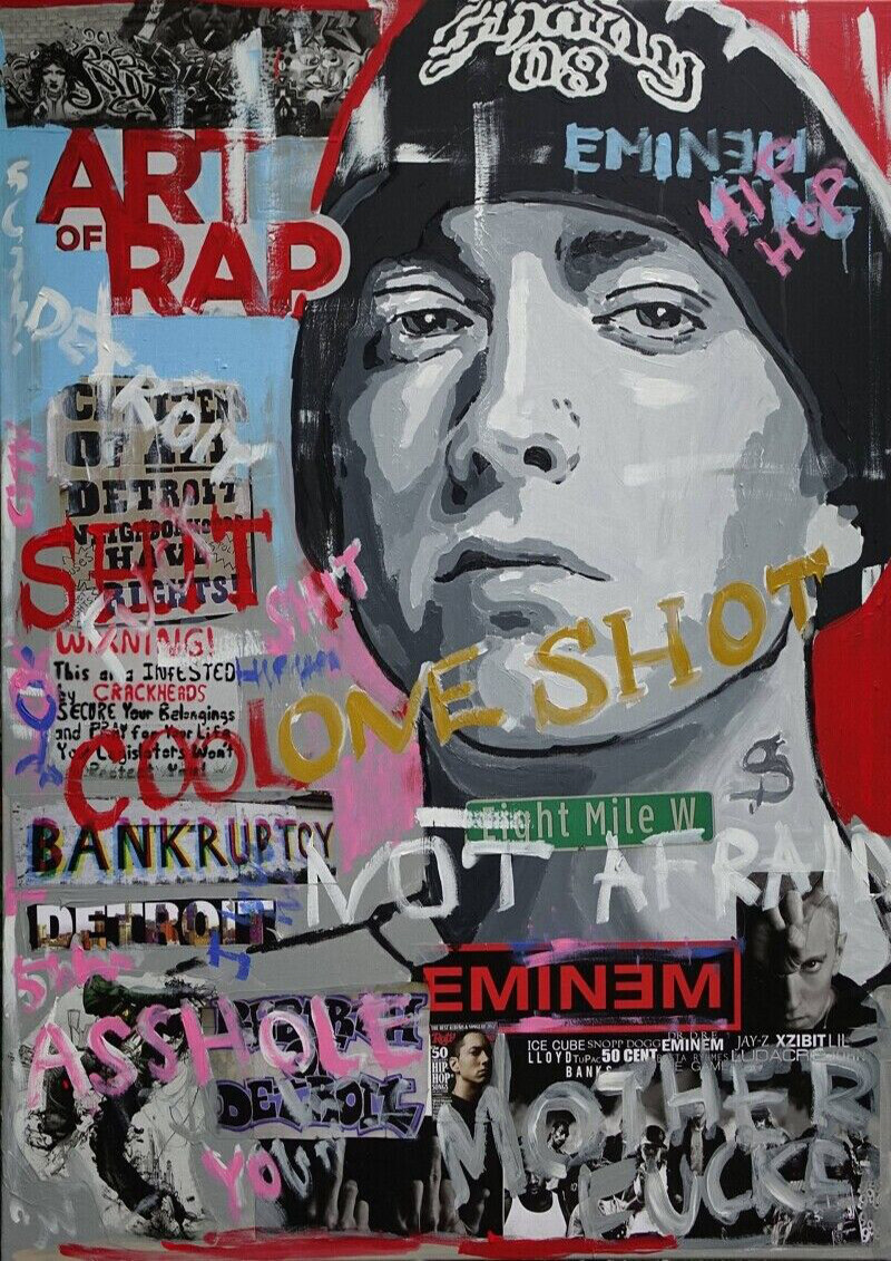 EMINEM Poster HIP HOP Pop Art RAP Graffiti Style Banksy A3 A4