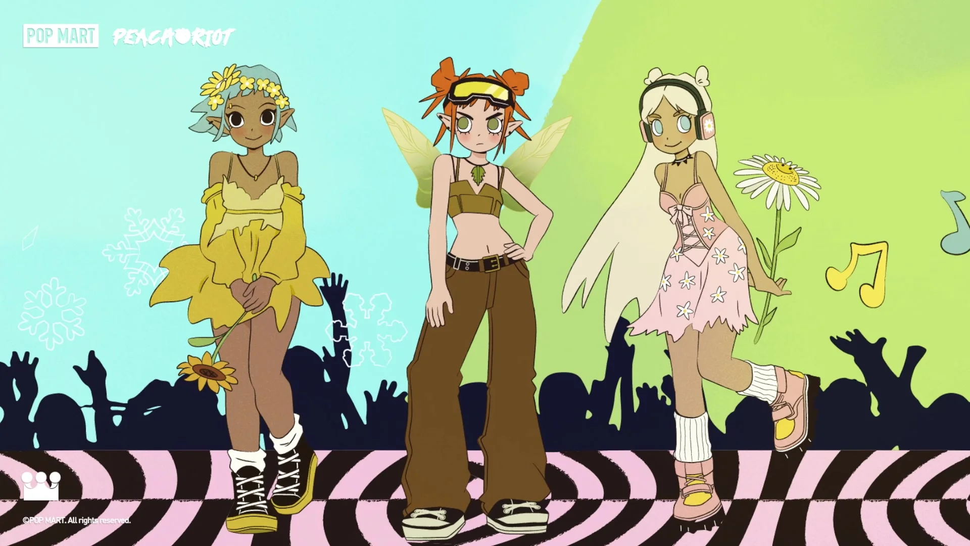 POP MART Peach Riot Punk Fairy Series Mystery Box 1PC 12PCS POPMART Blind Box Action Figure Cute Toy