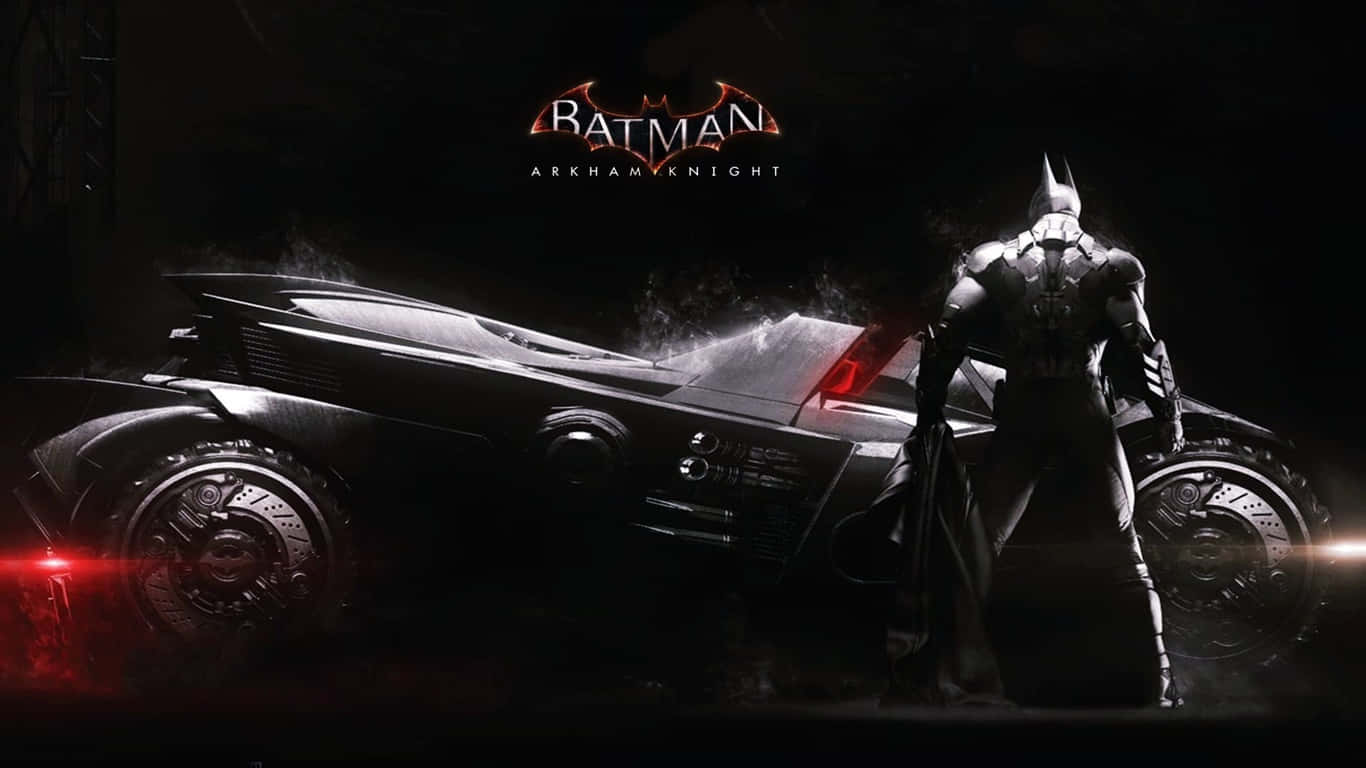 Download 1366x768 Batmobile Background Arkham Knight