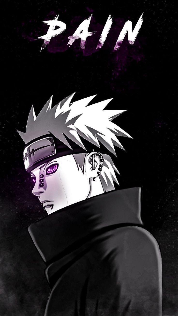 Wallpaper naruto, anime, character, guy, pain, purple, black and white, art, AI 4K by Anime Edit. Download wallpaper naruto, anime, character, guy, pain, purple, black and white, art for free
