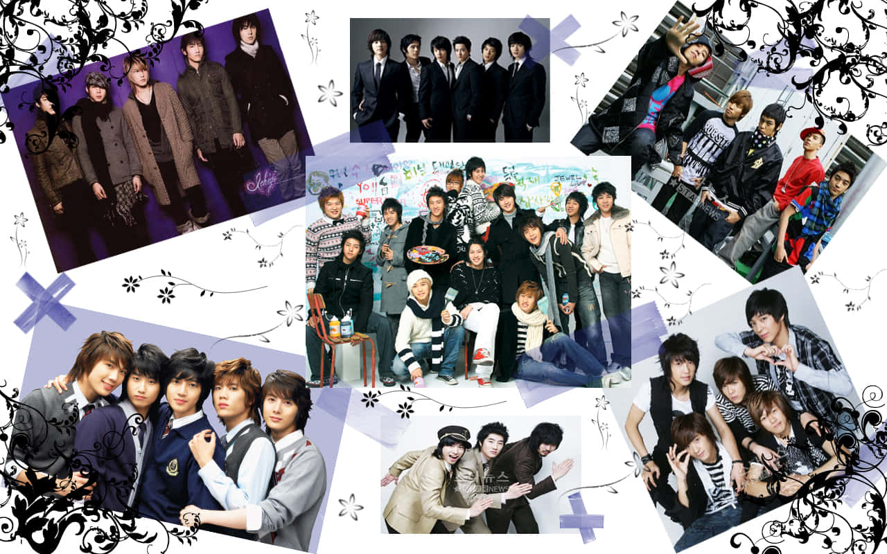 Download A laptop decorated with Kpop artists Wallpaper