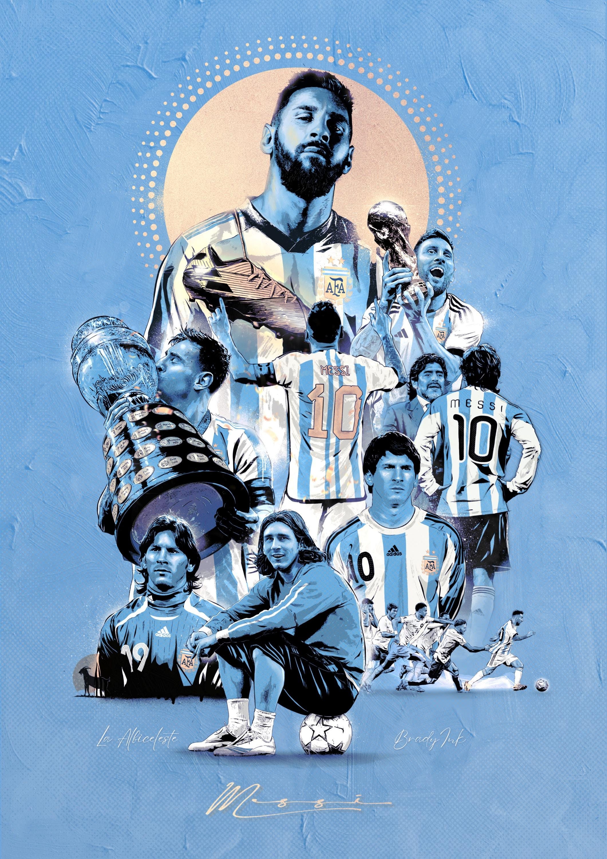 Lionel Messi Argentina Art Print