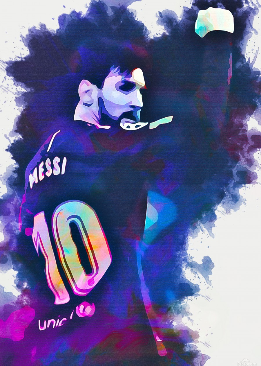 Lionel Messi Coolbits Artworks Print