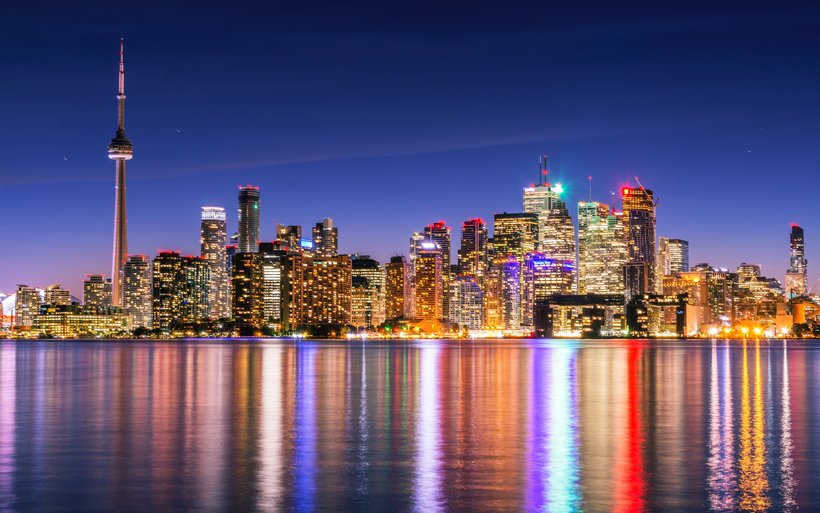 Toronto Skyline Wallpaper 4K, Skyscrapers, Canada, Cityscape