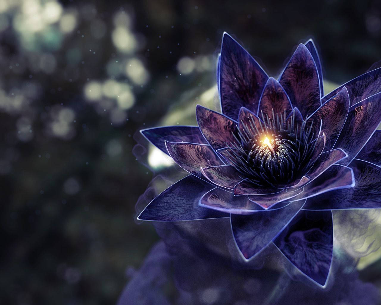 Download Dark Mystical Lotus Wallpaper