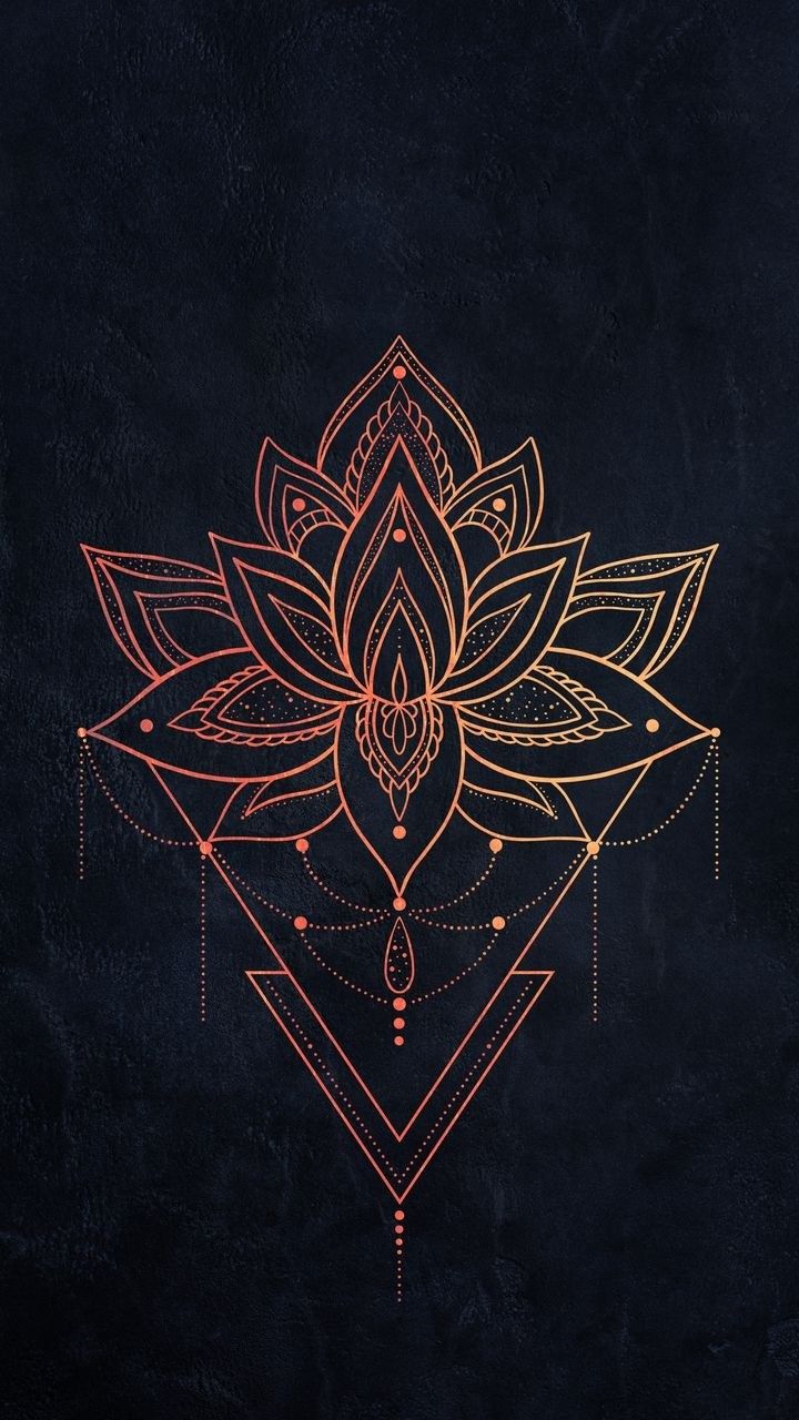 Mandala Wallpaper with Lotus Flower