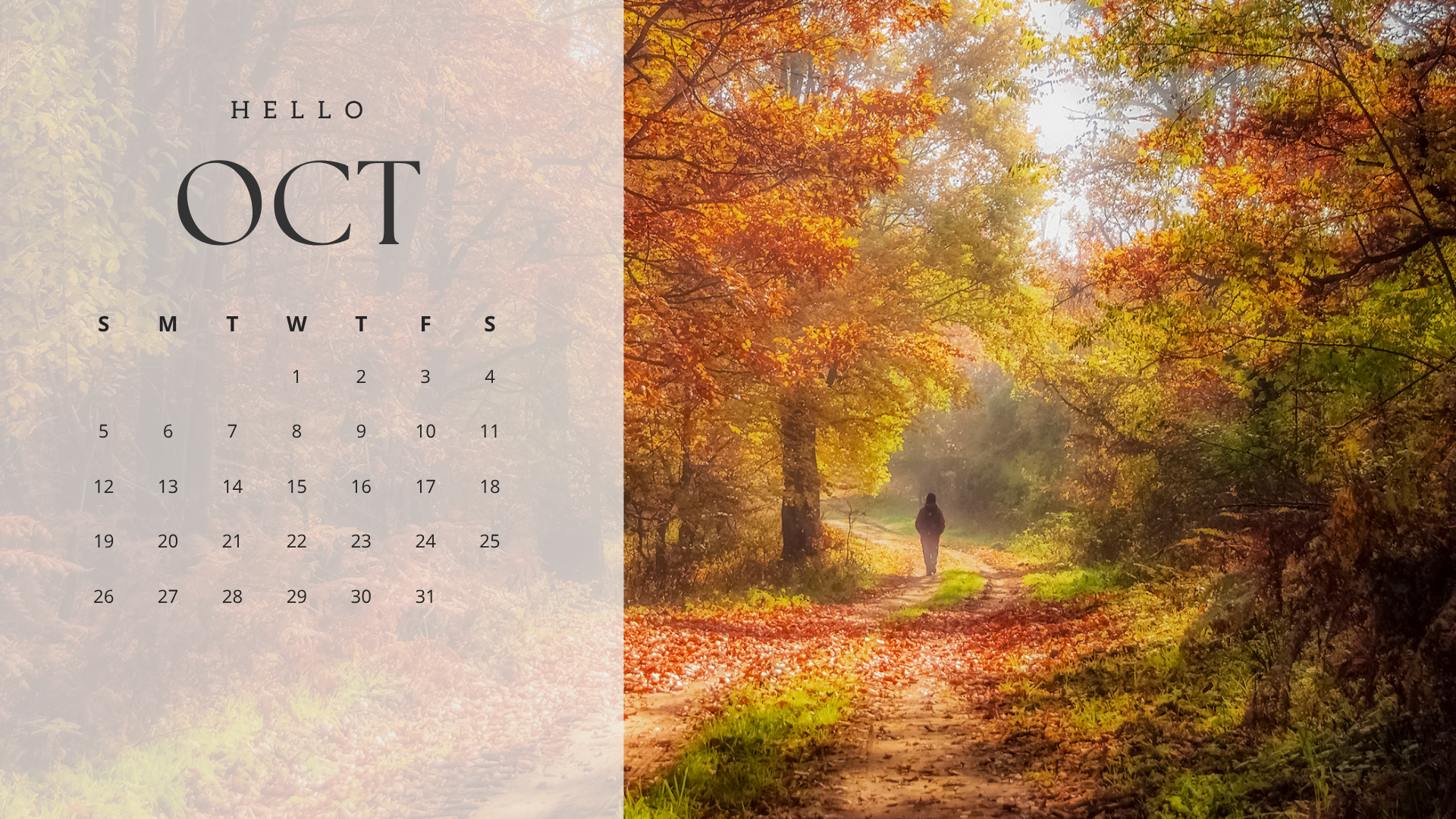 Free October 2025 Desktop Calendar Background (EASY DOWNLOAD)