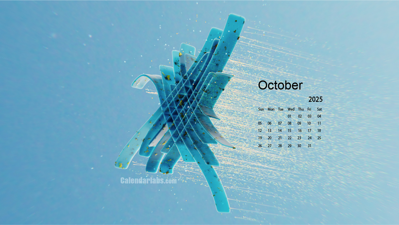 October 2025 Desktop Wallpaper Calendar