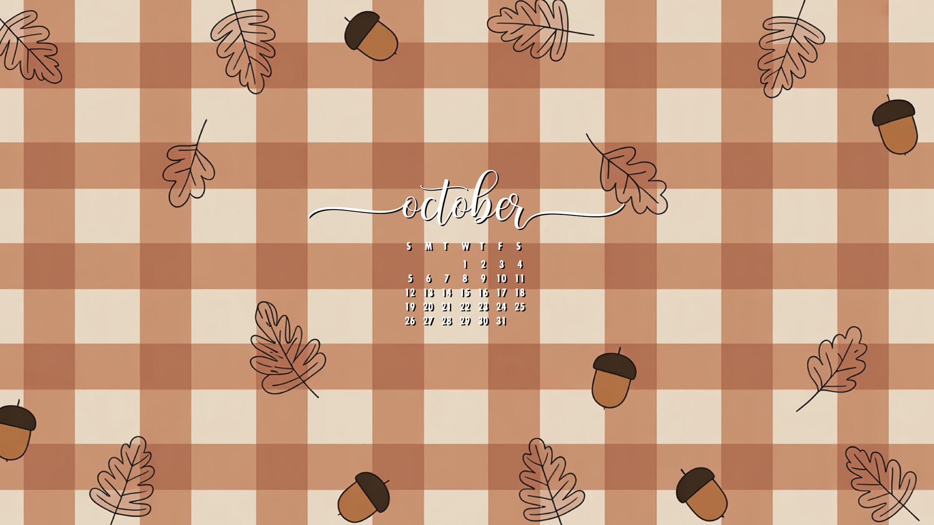 Free October 2025 Calendar Wallpaper