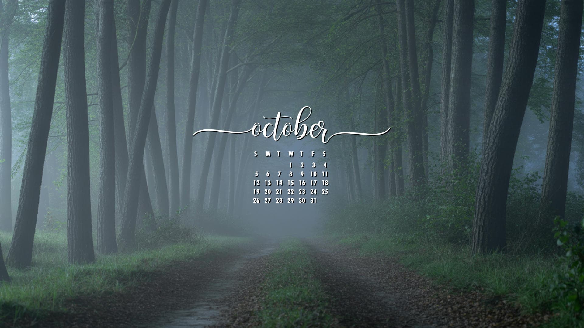 Free October 2025 Calendar Wallpaper