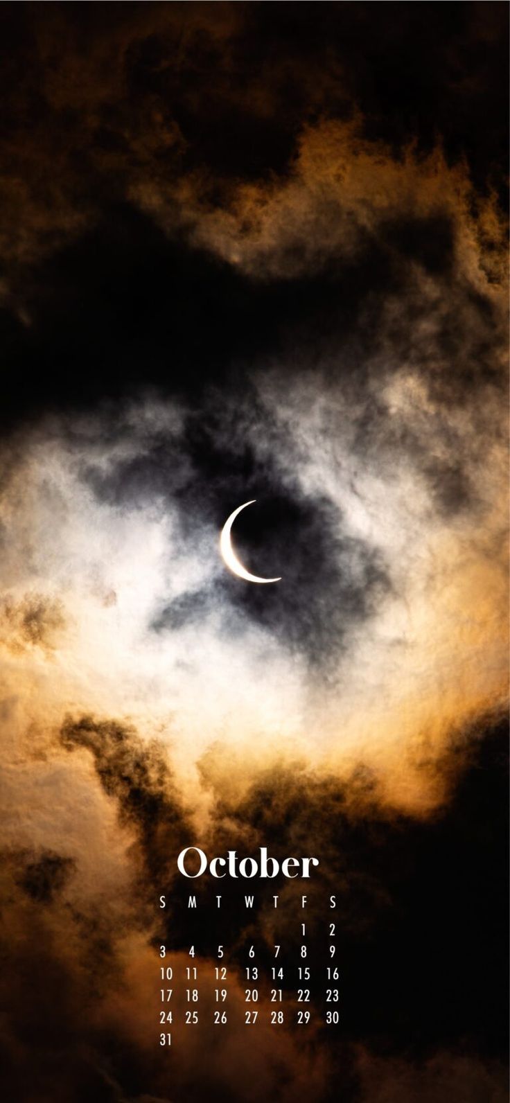 October 2025 Calendar Wallpaper