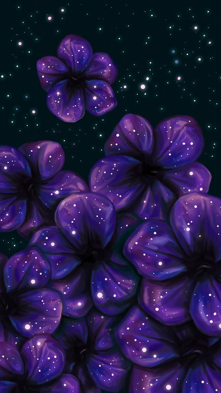 Purple Flowers Wallpaper: Beautiful Cellphone Background