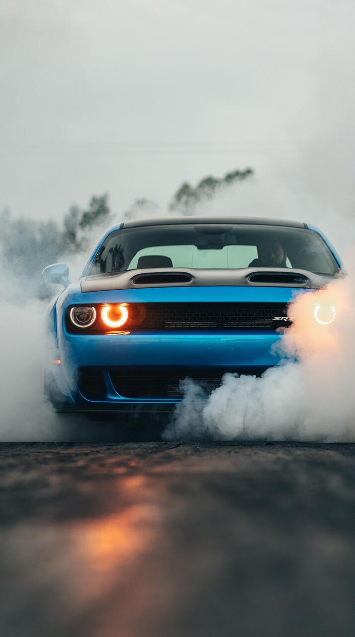Wallpaper Dodge Challenger Srt Hellcat Widebody smoke headlights 720x1280 HD from bradeya image and screensavers