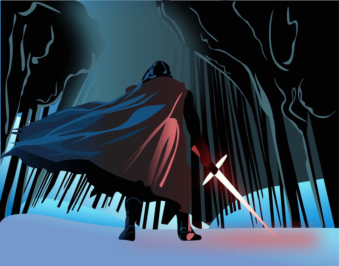 Here is a drawing of Kylo Ren that I made a while ago