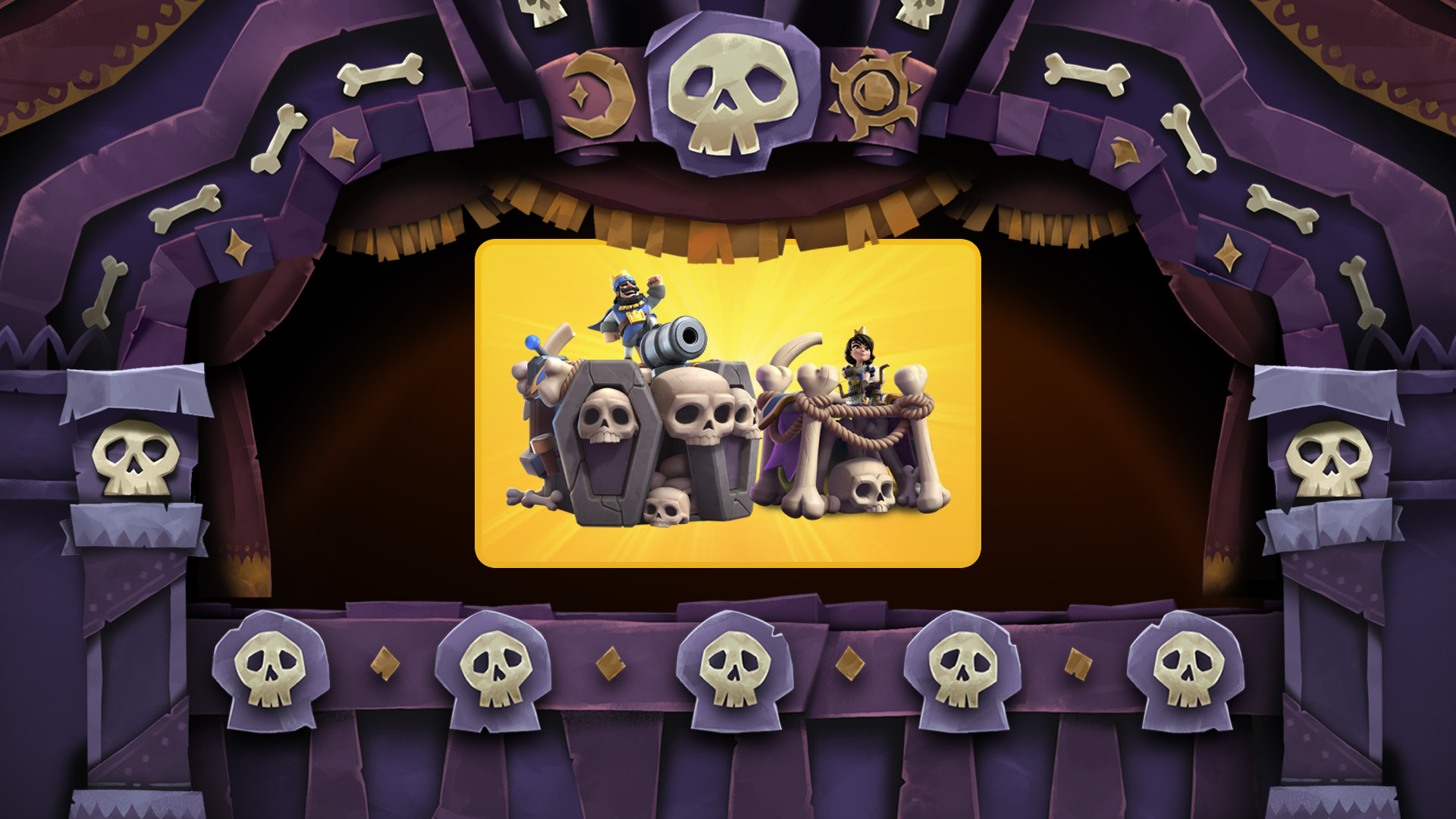 Clash Royale 20B Bones, we're halfway there! The Barebones Tower Skin is now in the Shop