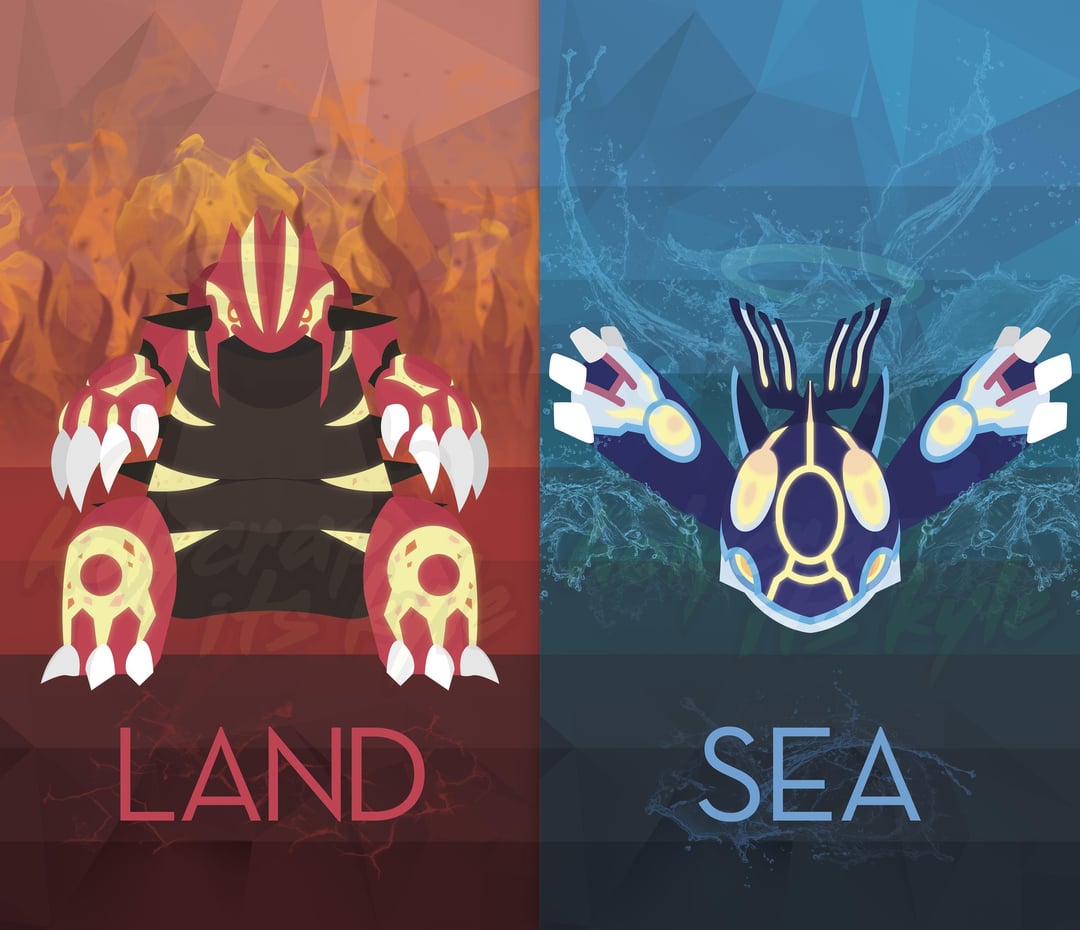 Primal Groudon & Kyogre Poster Designs