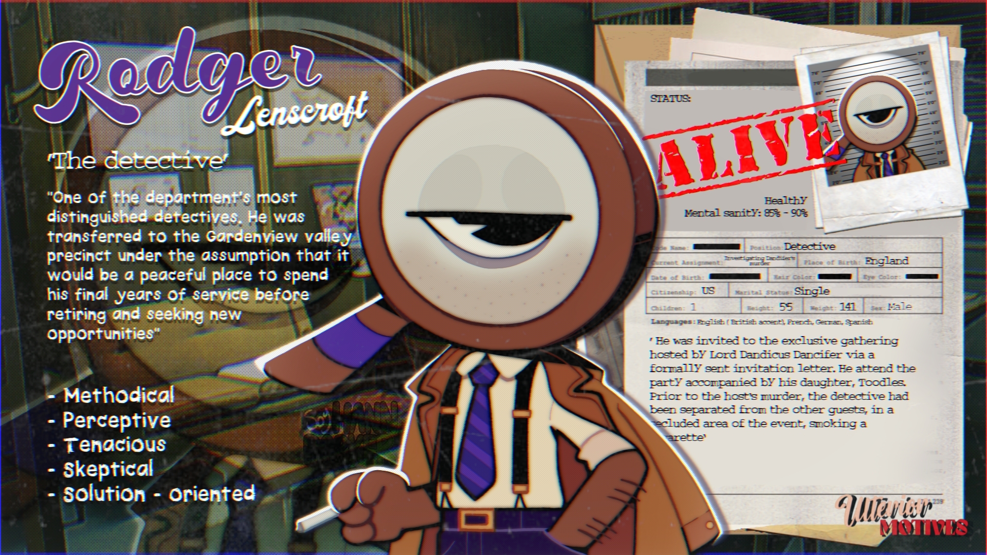 Soy Hann Parker! (HIATUS) MOTIVES (Dandy's World, AU) Character card 1. Rodger lenscroft #dandysworld #dandysworlddau #dandysworlddandy #dandysworldrodger