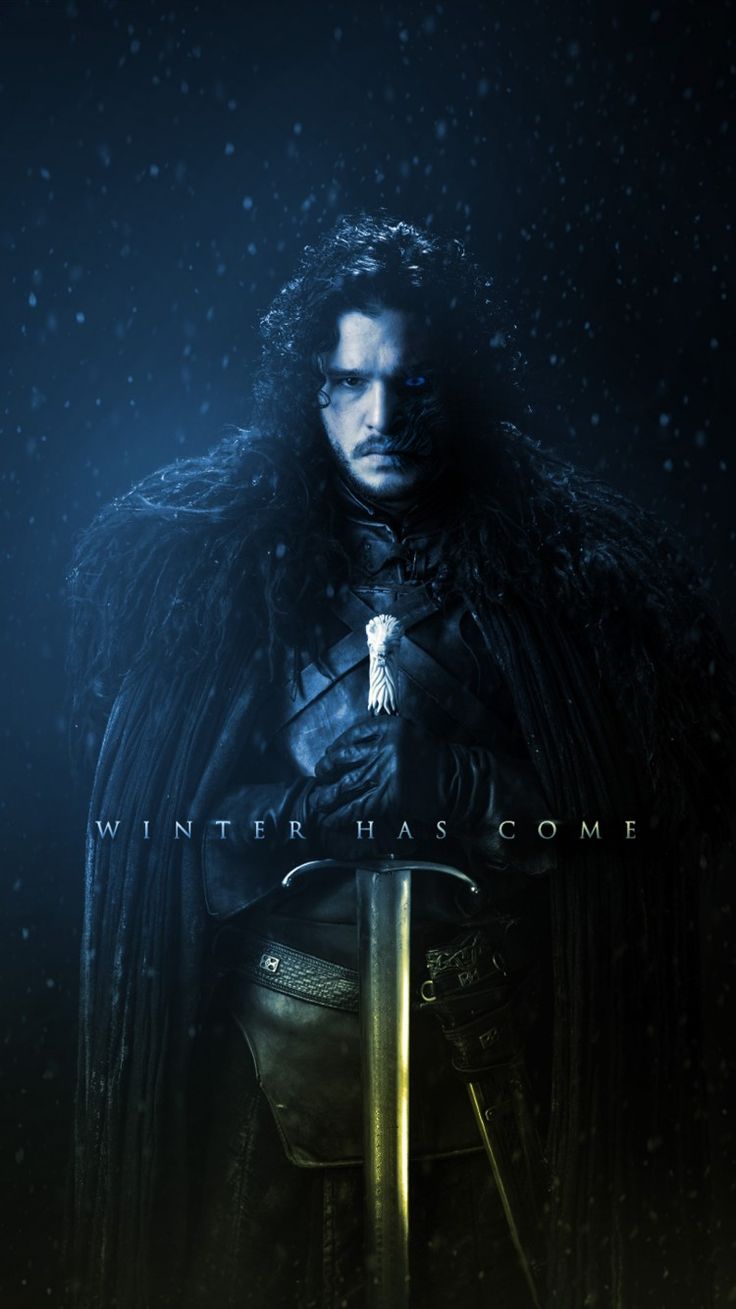 game of thrones season 7, jon snow, sword, winter has come