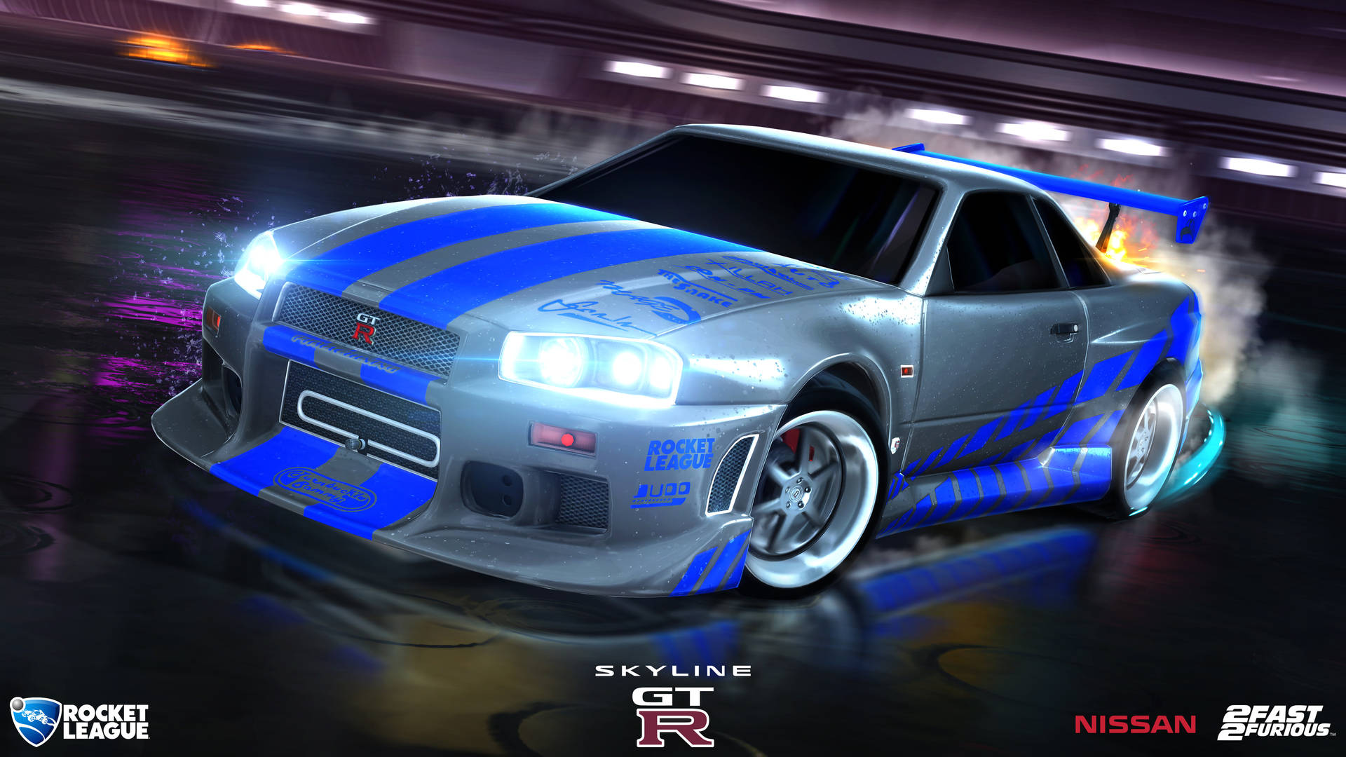 Download Nissan Skyline Rocket League Art 2K Wallpaper