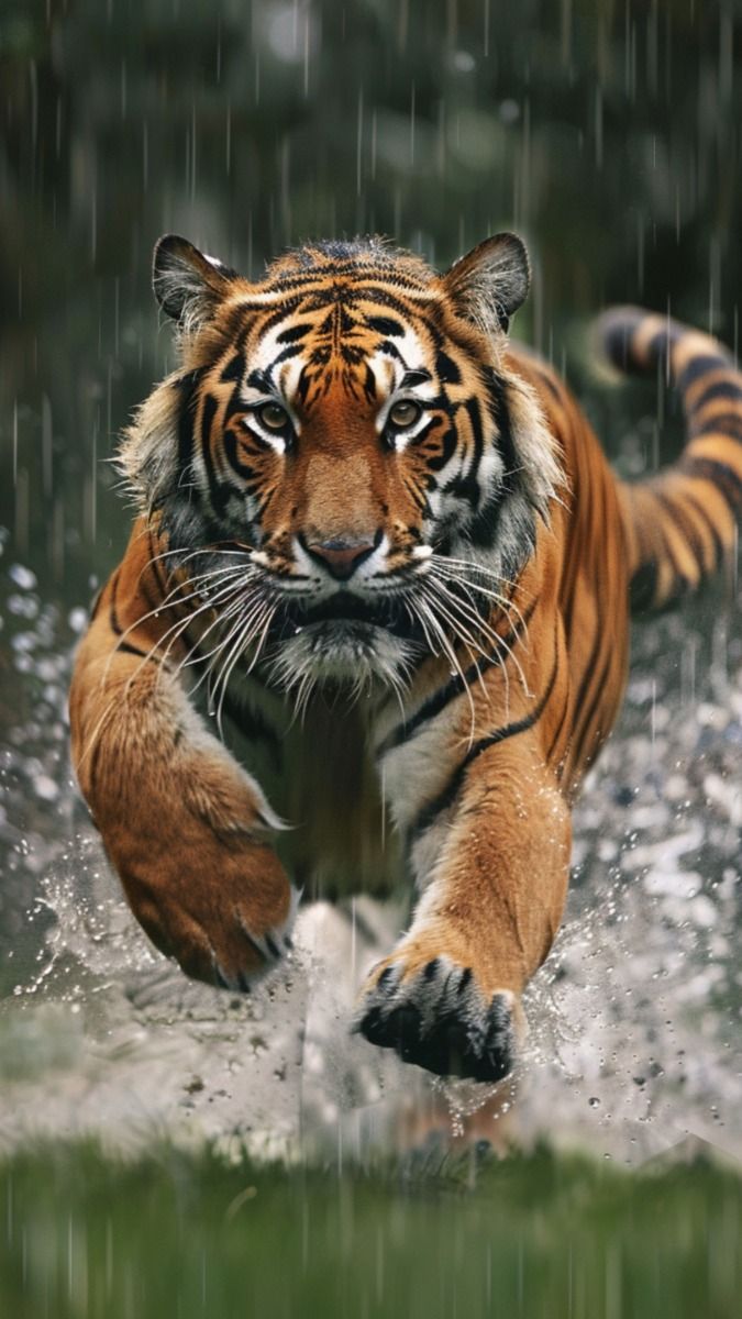 Ferocity in Focus: A Tiger in Action