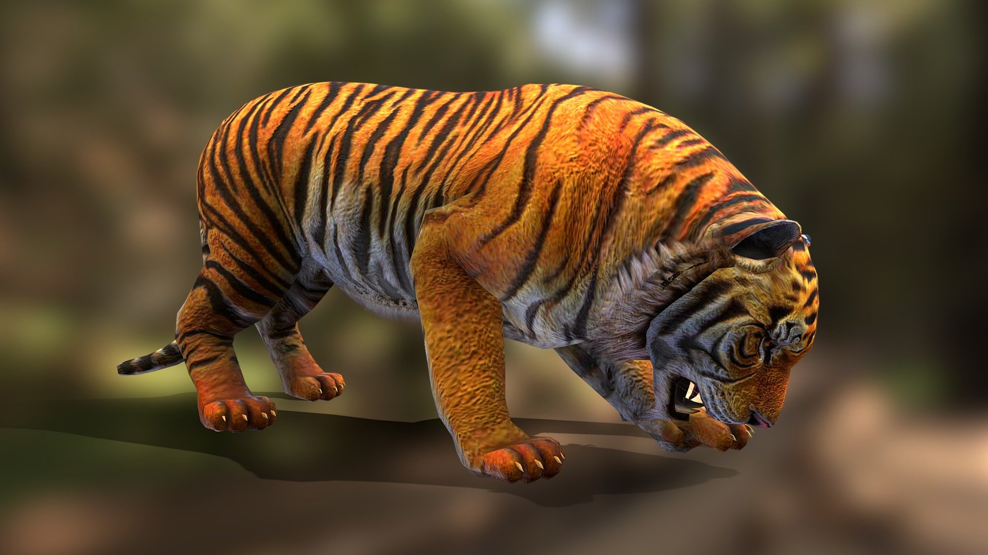Tiger attack eat v01 model by Unity (shehab house) [0233b8f]
