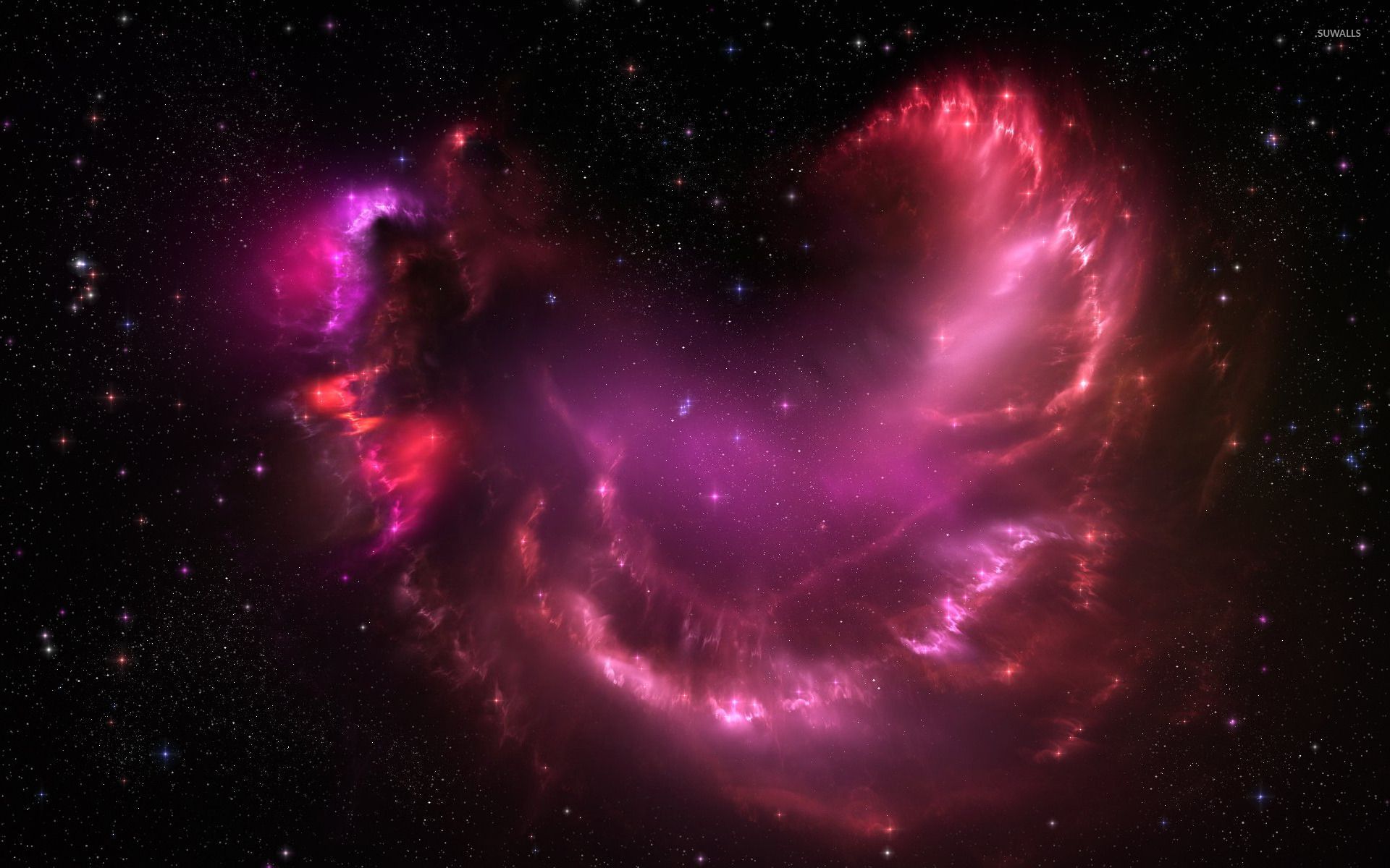 Beautiful sparkly pink nebula wallpaper wallpaper