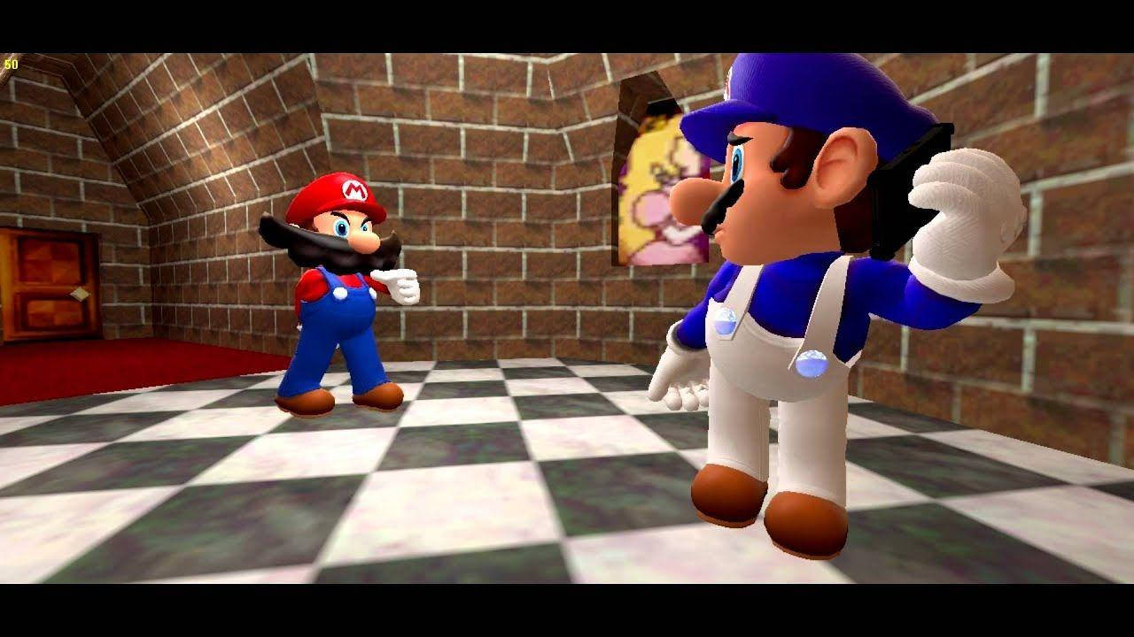 Download Smg4 Mario With Overly Mustached Mario Wallpaper