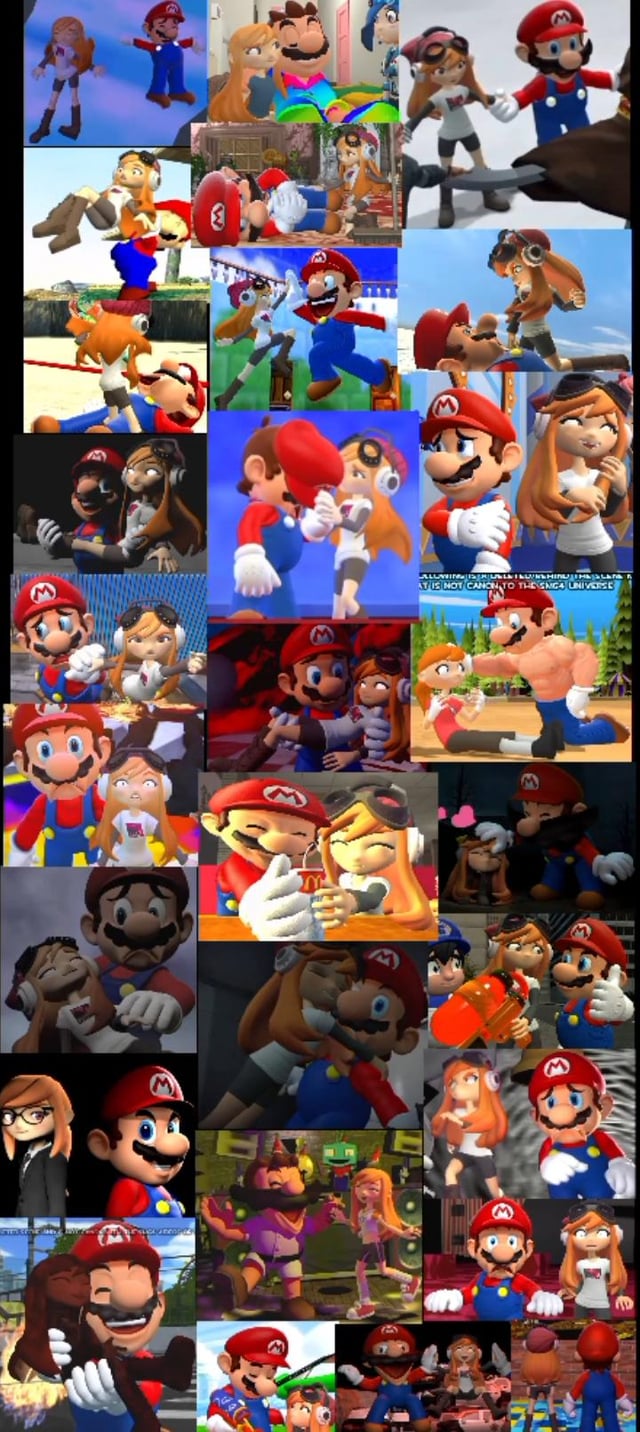 Hey there, Mario X Meggy shippers!!! you want a newly wallpaper on your phone? well everyone, here it is!!! THIS is a wallpaper full of Mario and Meggy Spletzer Moments in SMG4