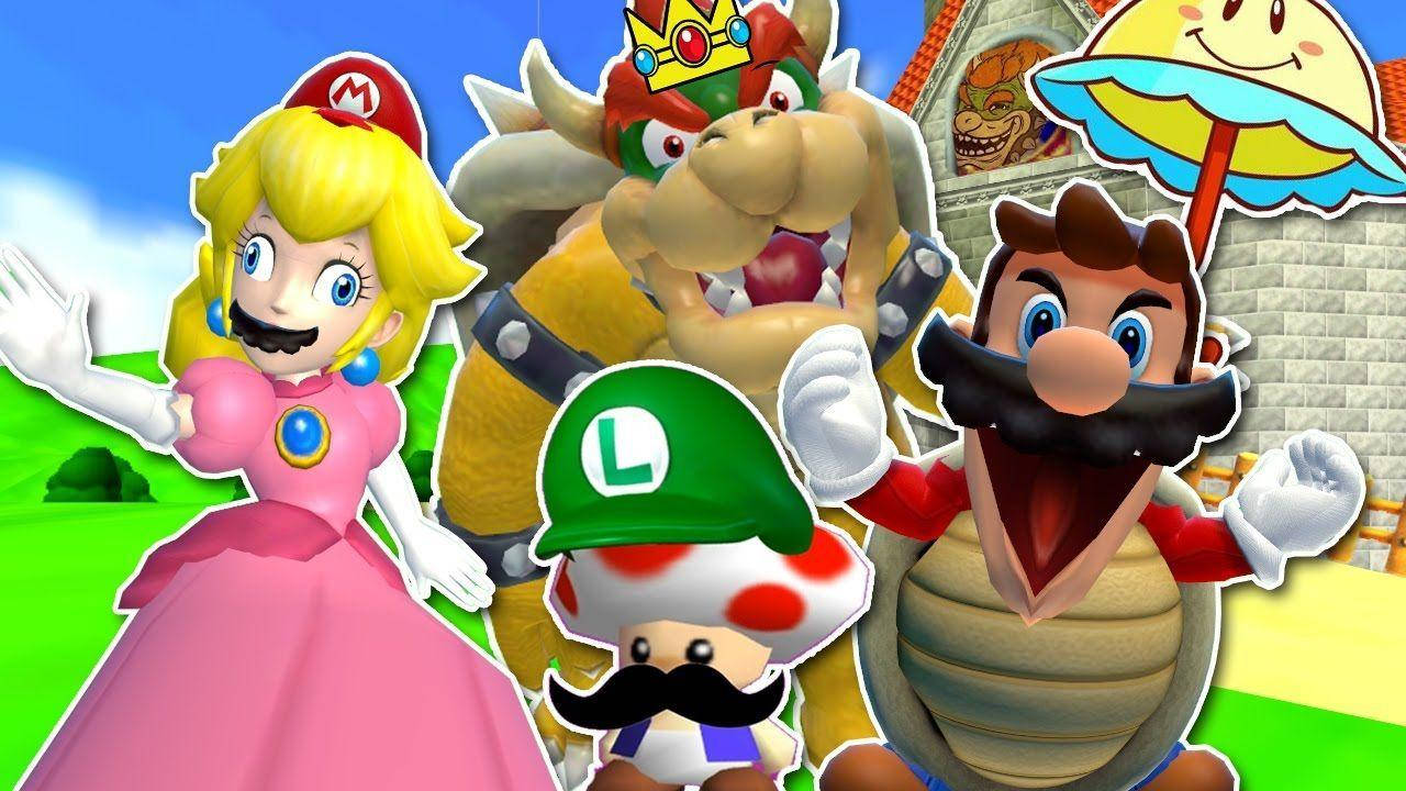 Download Smg4 Characters' Bodies Switched Wallpaper