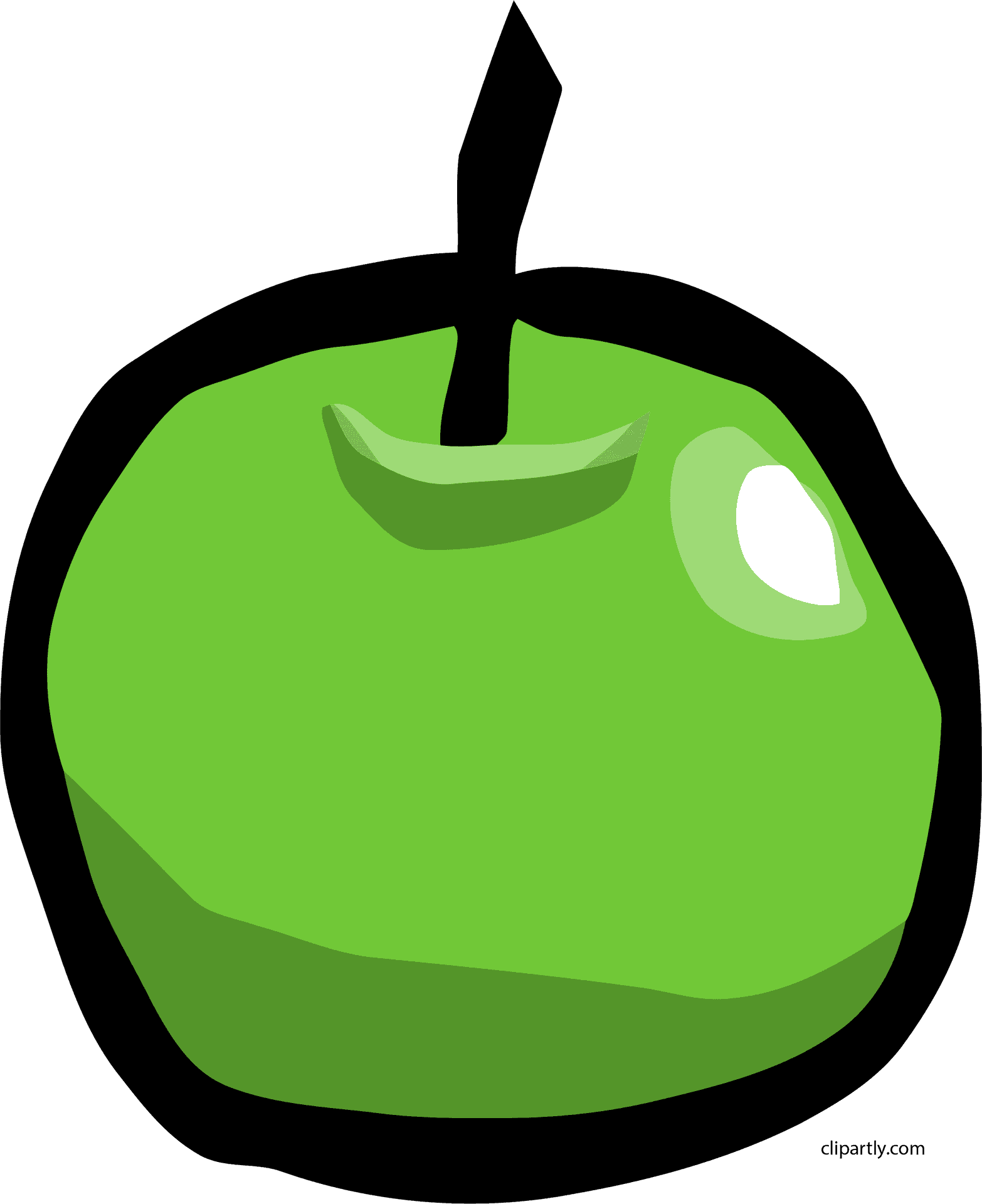 Download Green Apple Cartoon Illustration