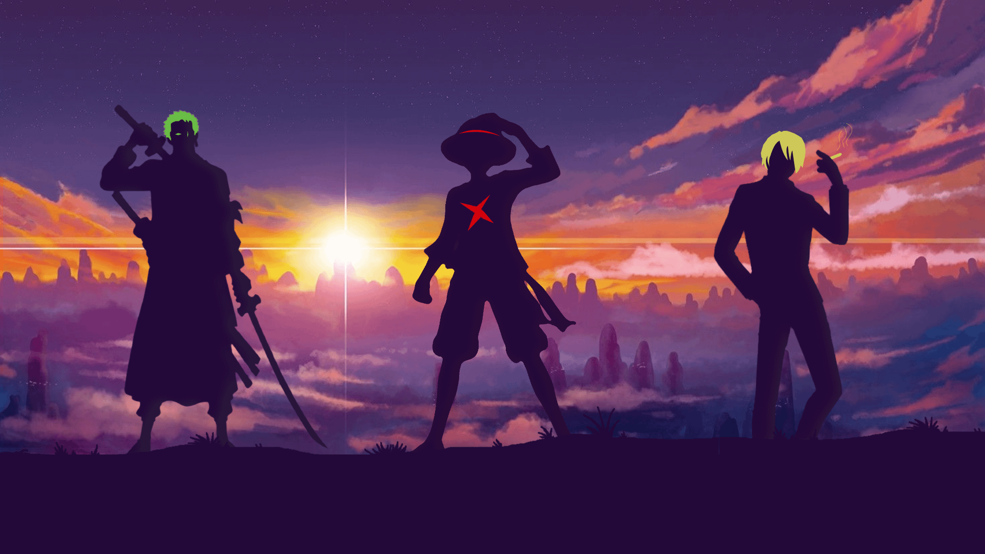 Monster Trio Wallpaper in Affinity Photo