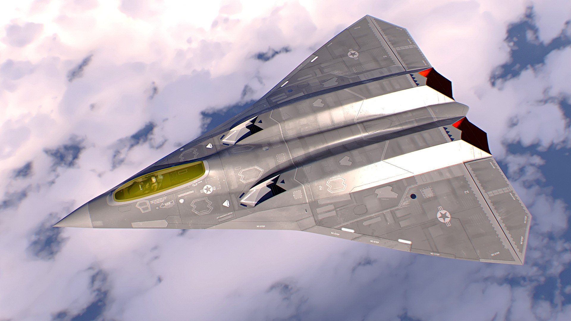 3D Model Next Futuristic Fighter 1 NGAD