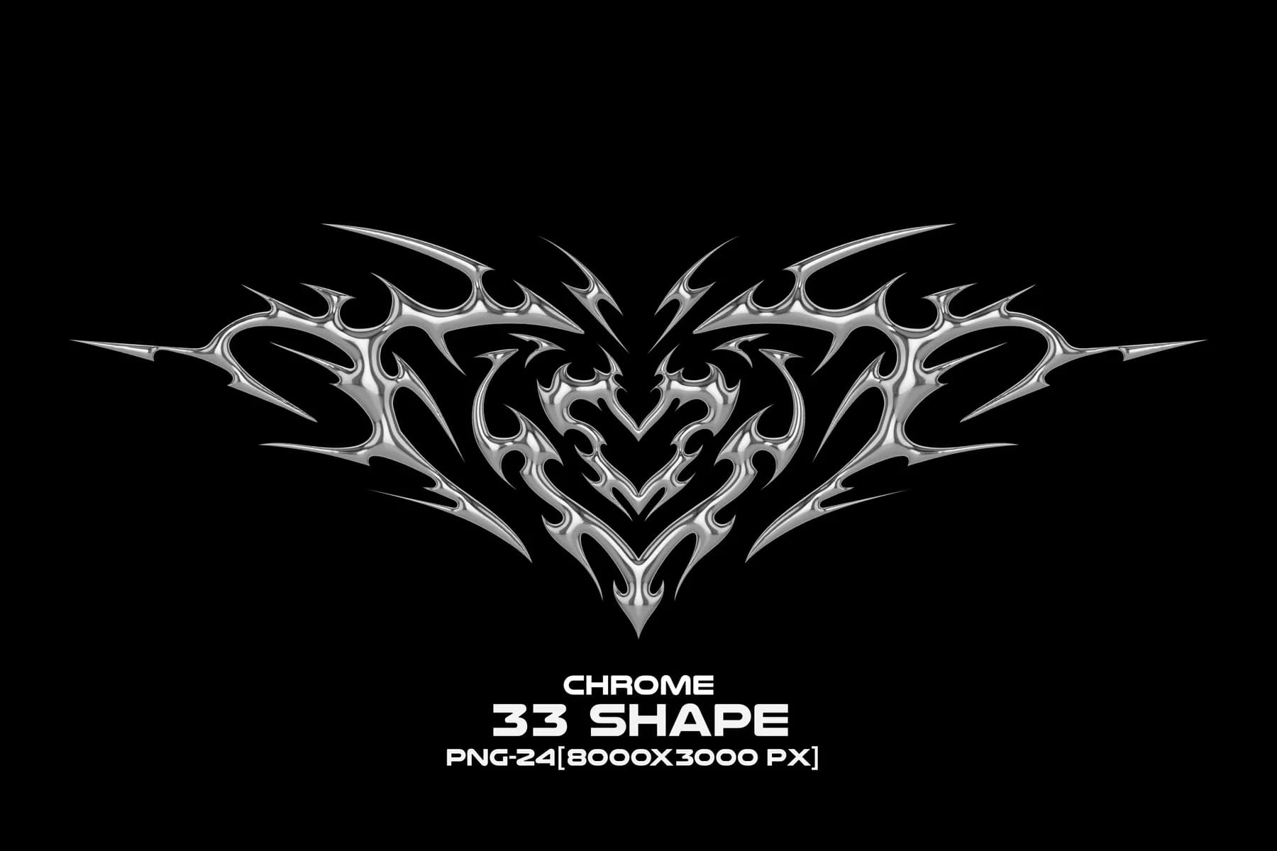 TRIBAL 3D CHROME SHAPE. Smotrów Related