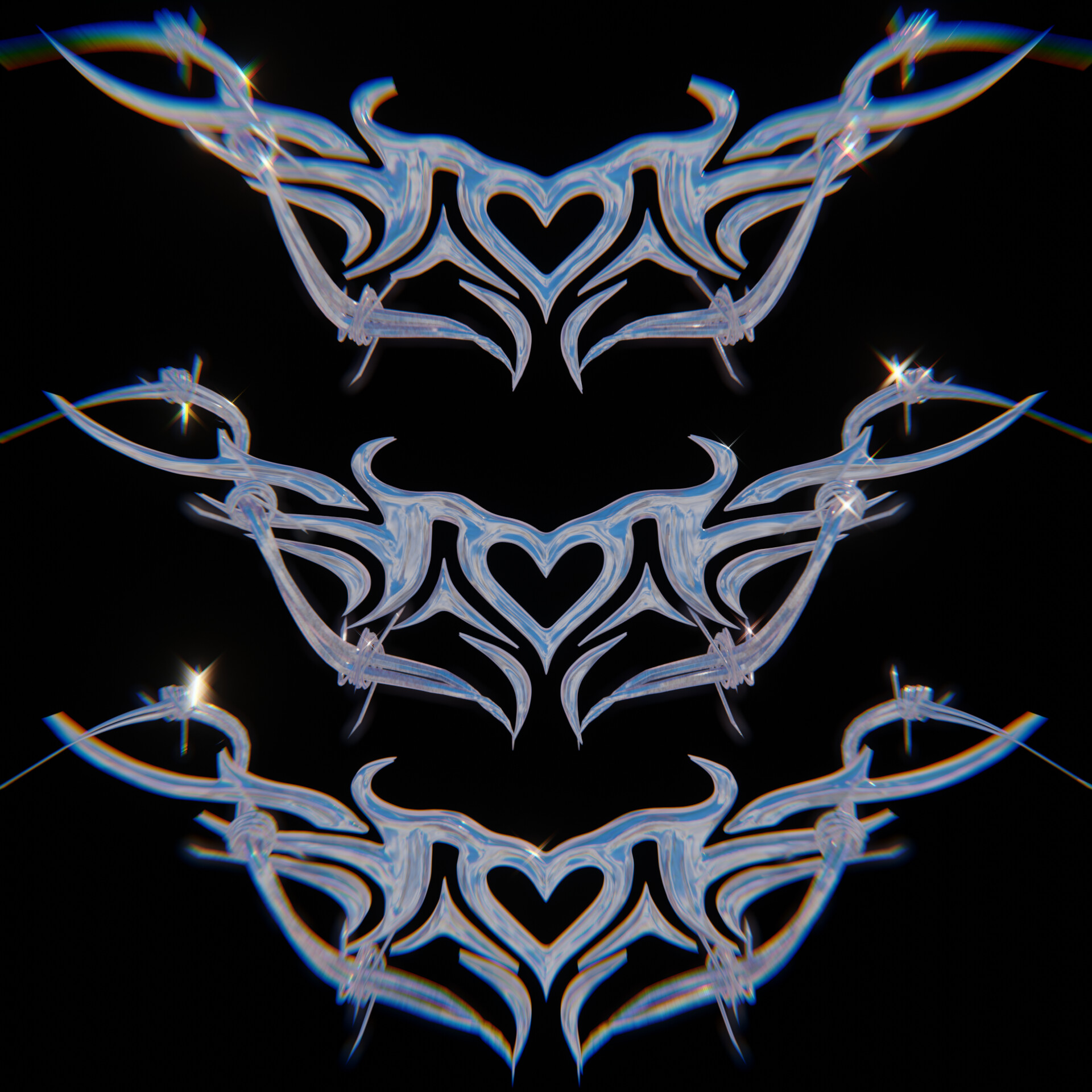 TRIBAL CHROME (heart)