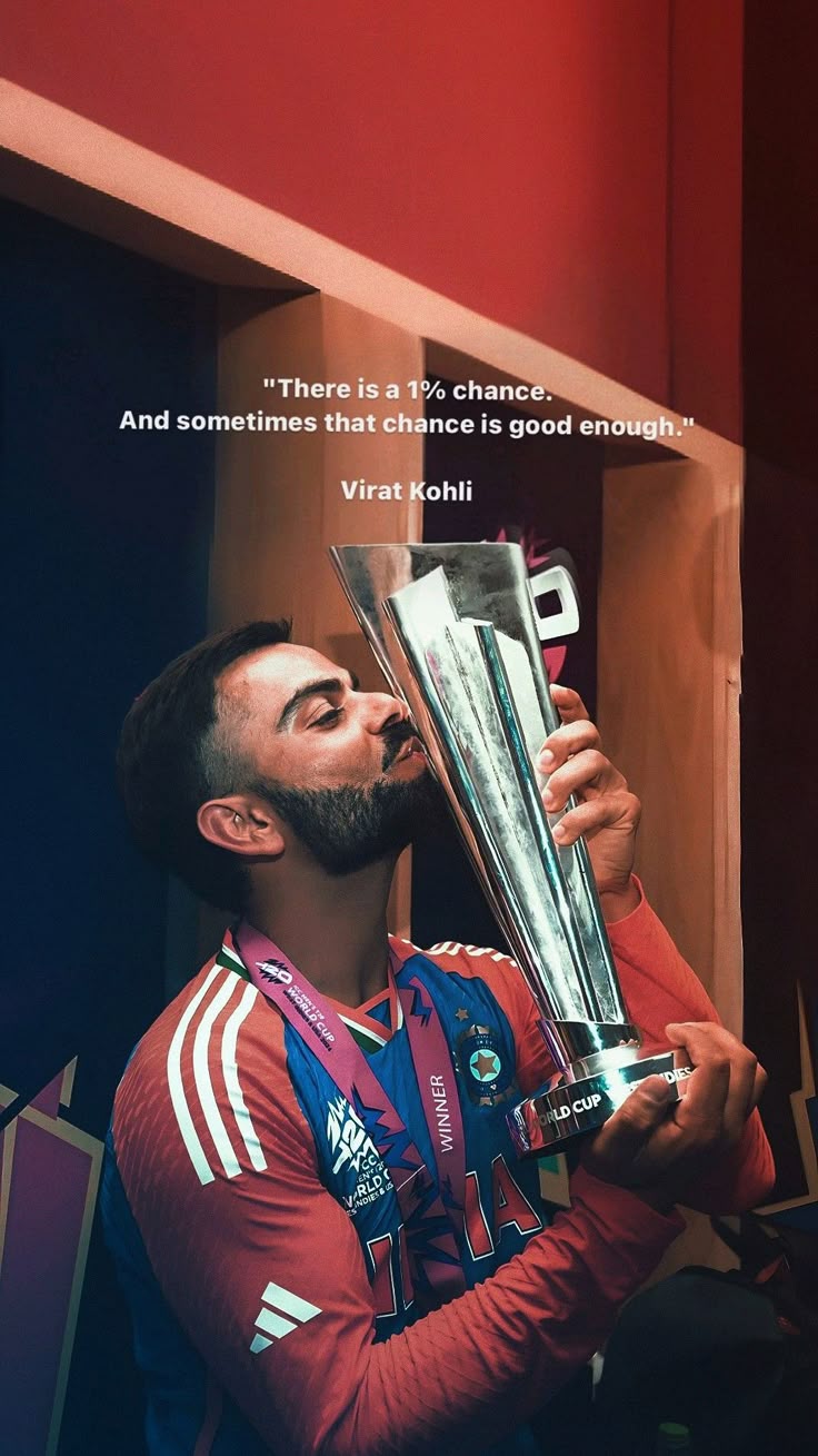 Virat Kohli World Cup 2024 Official Quote Wallpaper