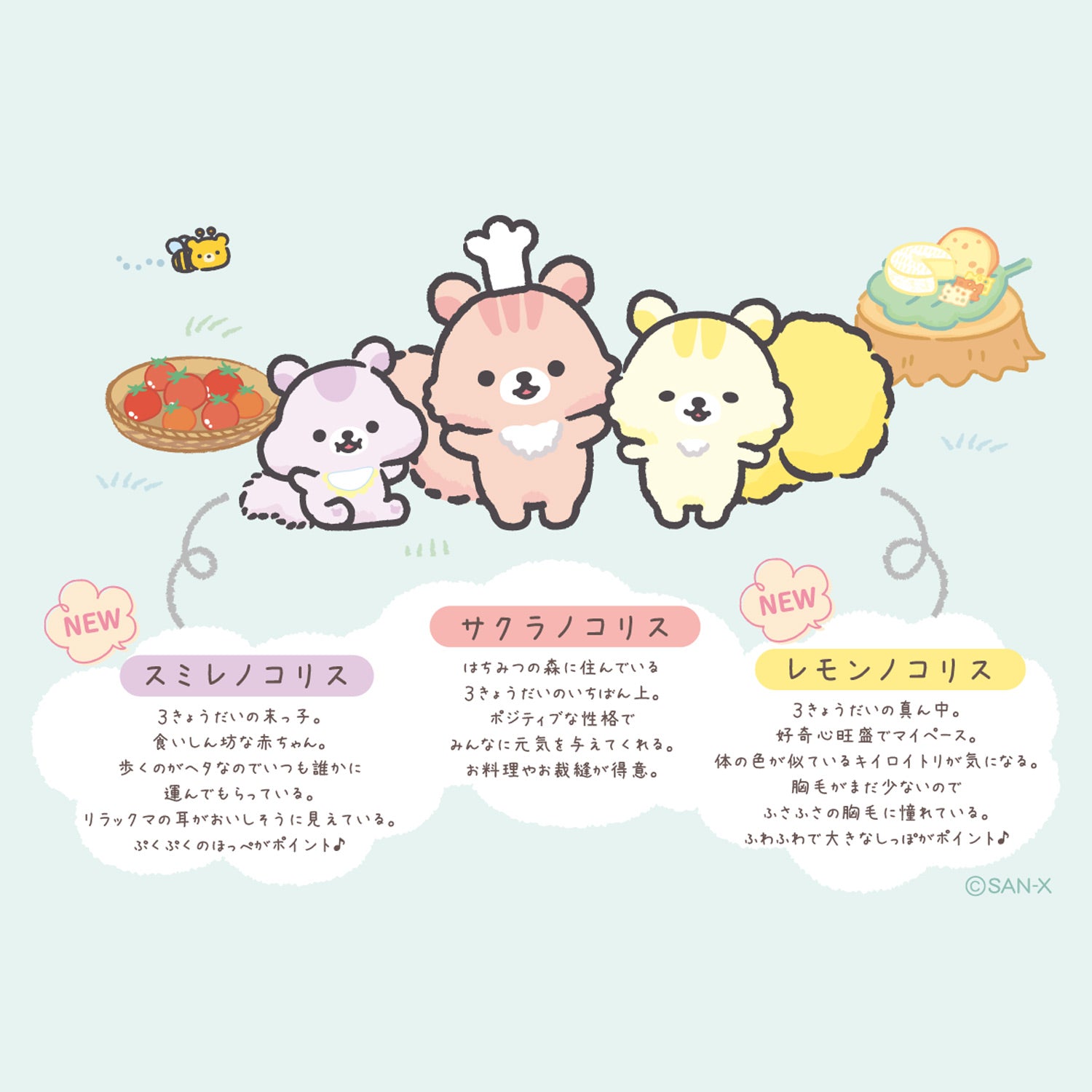 Rilakkuma. Pizza Party. Kiiroitori Tenori Mini Plush