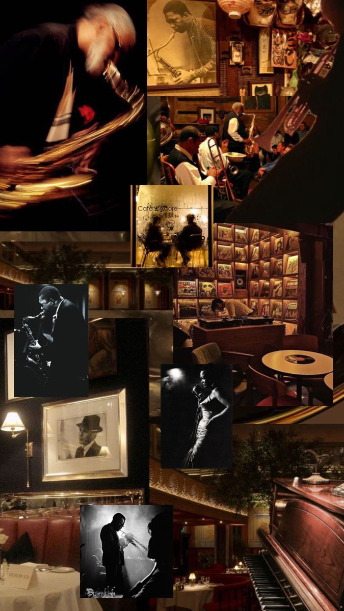 Jazz Night Collage. Jazz party, Pretty wallpaper, Afrocentric art