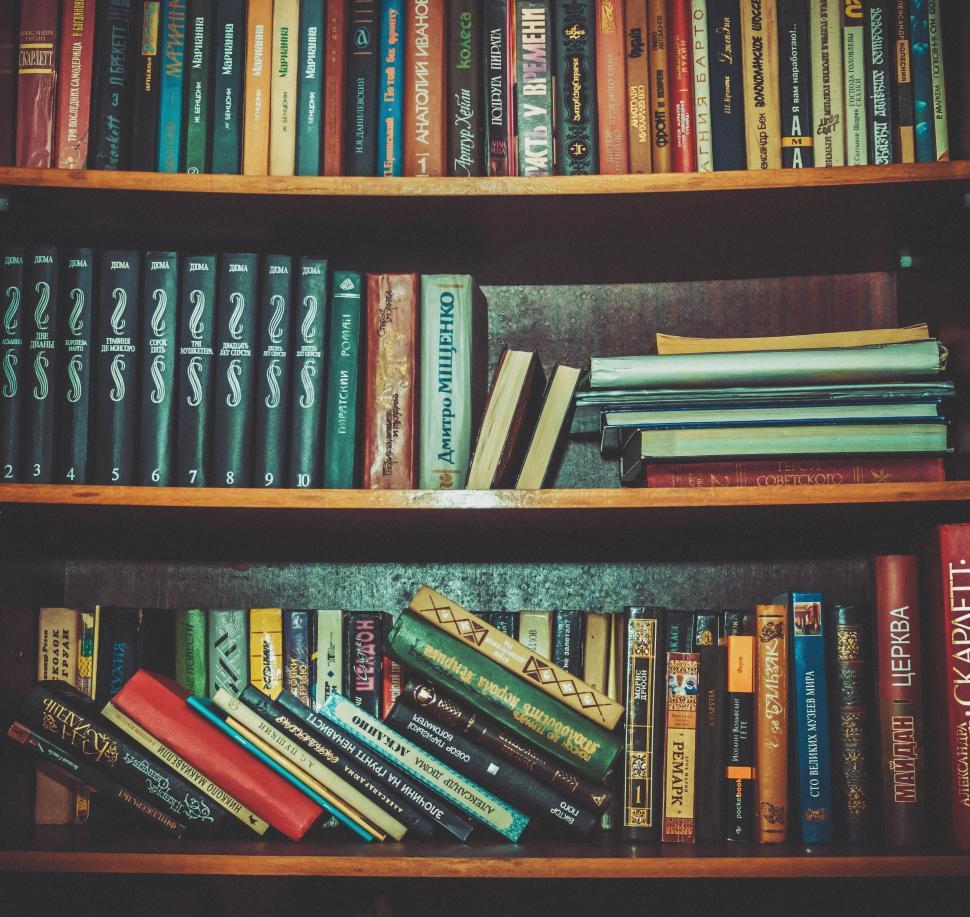 Free of A shelf of books