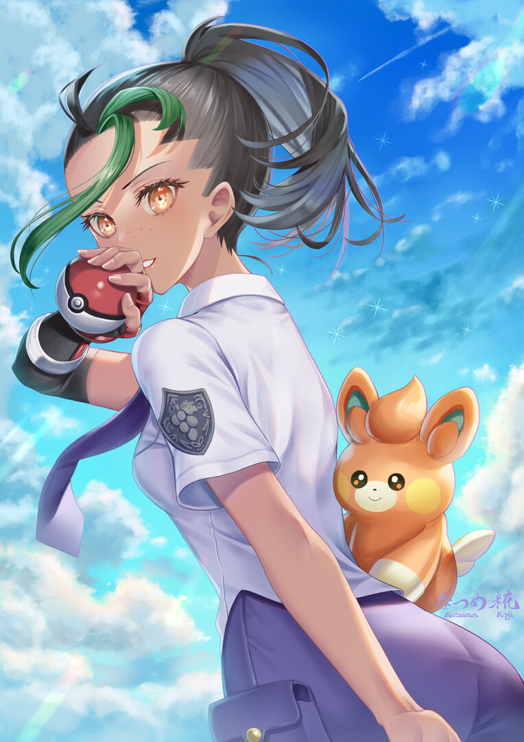 Nemona and Pawmi (Pokemon SV)
