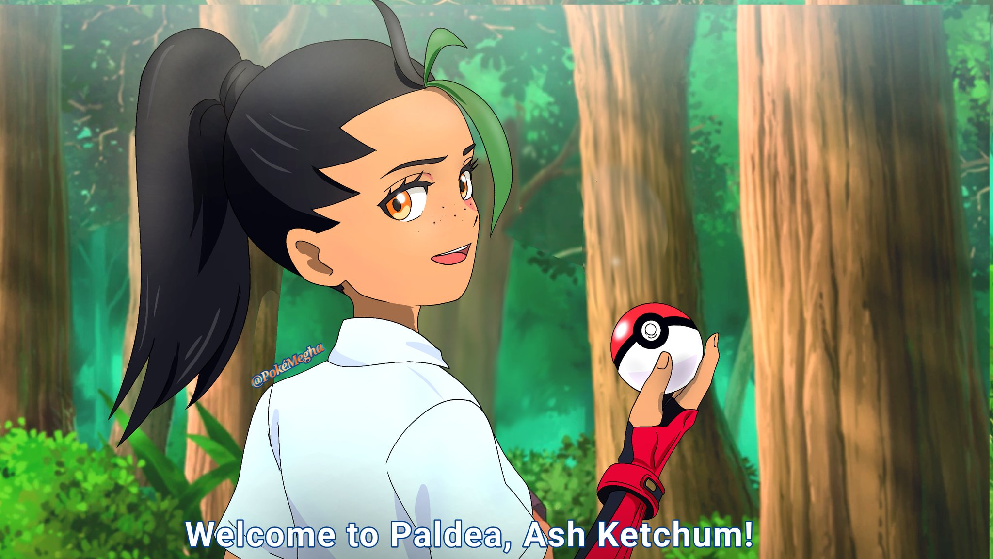 PokéMegha✨ - ✨Nemona in the Anime!!! Art by me ;)✨ (Do not Repost) #Anipoke #Pokemon #PokemonScarletViolet
