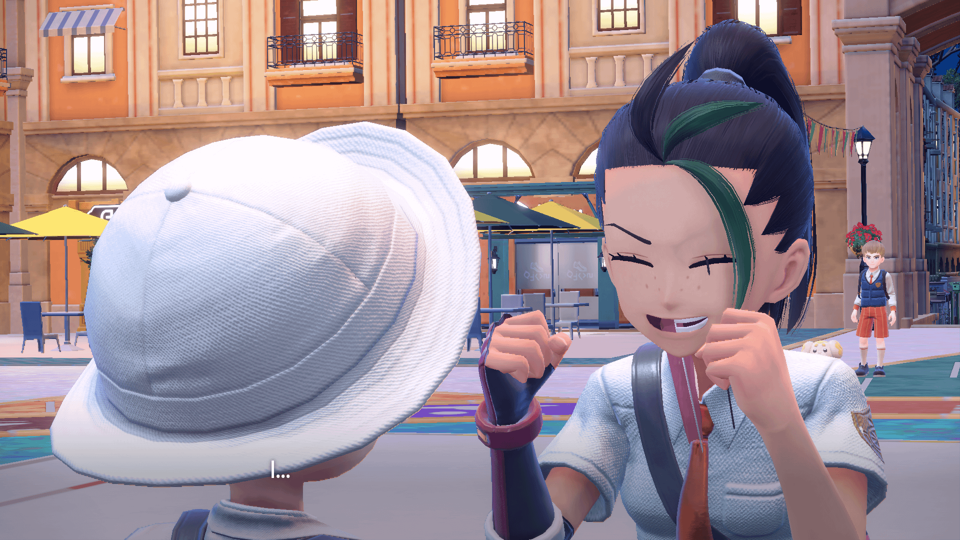 I think Nemona was so excited about the battle that her face became disfigured