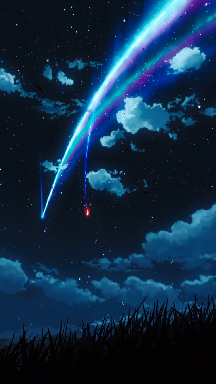 Your Name Wallpaper 4K, Shooting stars, Kimi no Na wa