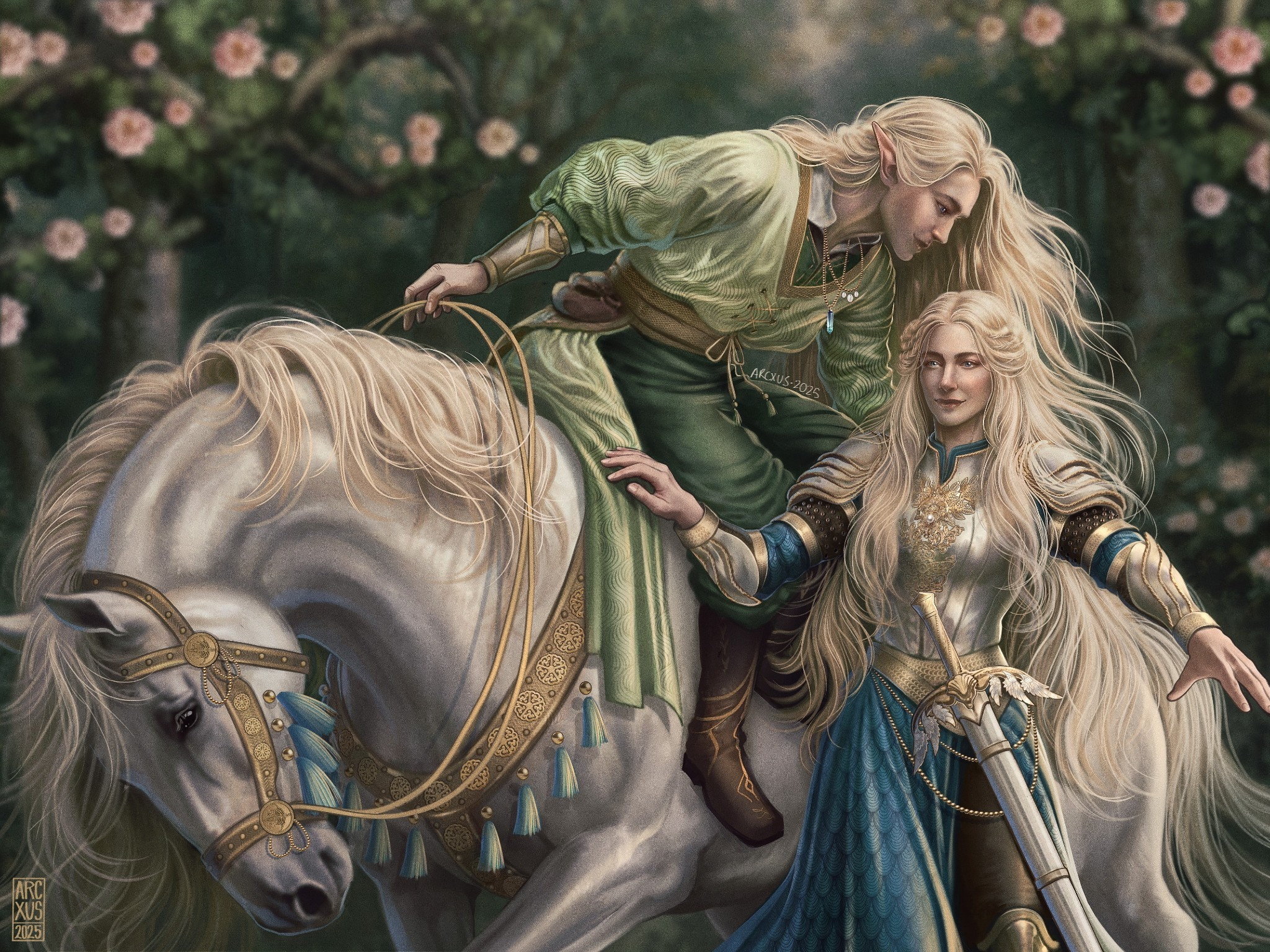 Galadriel And Celeborn By Arcxus Of