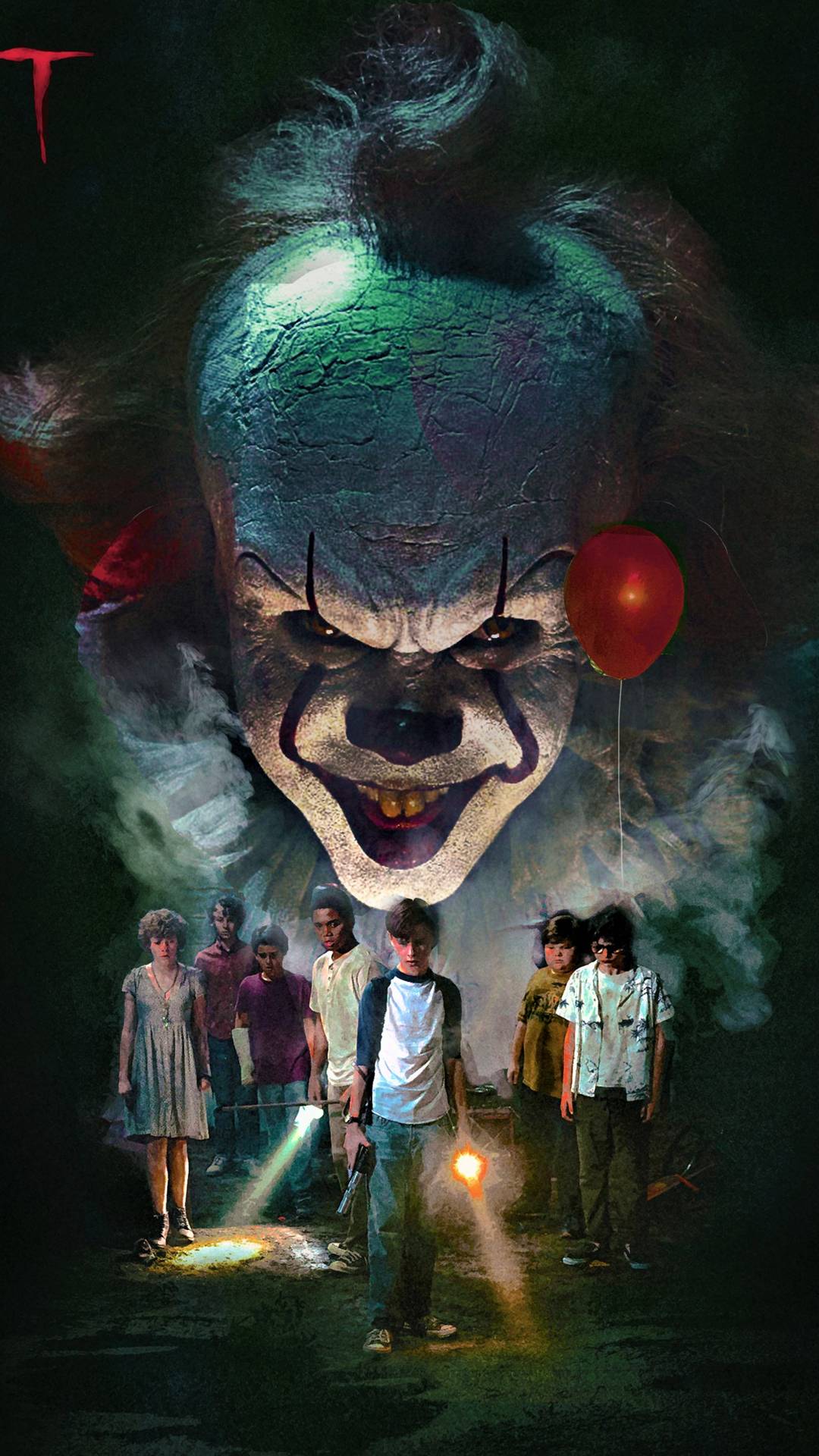 Wallpaper Pennywise and The Losers Club, The Losers Club, Drawing, Head, Trousers, Background Free Image