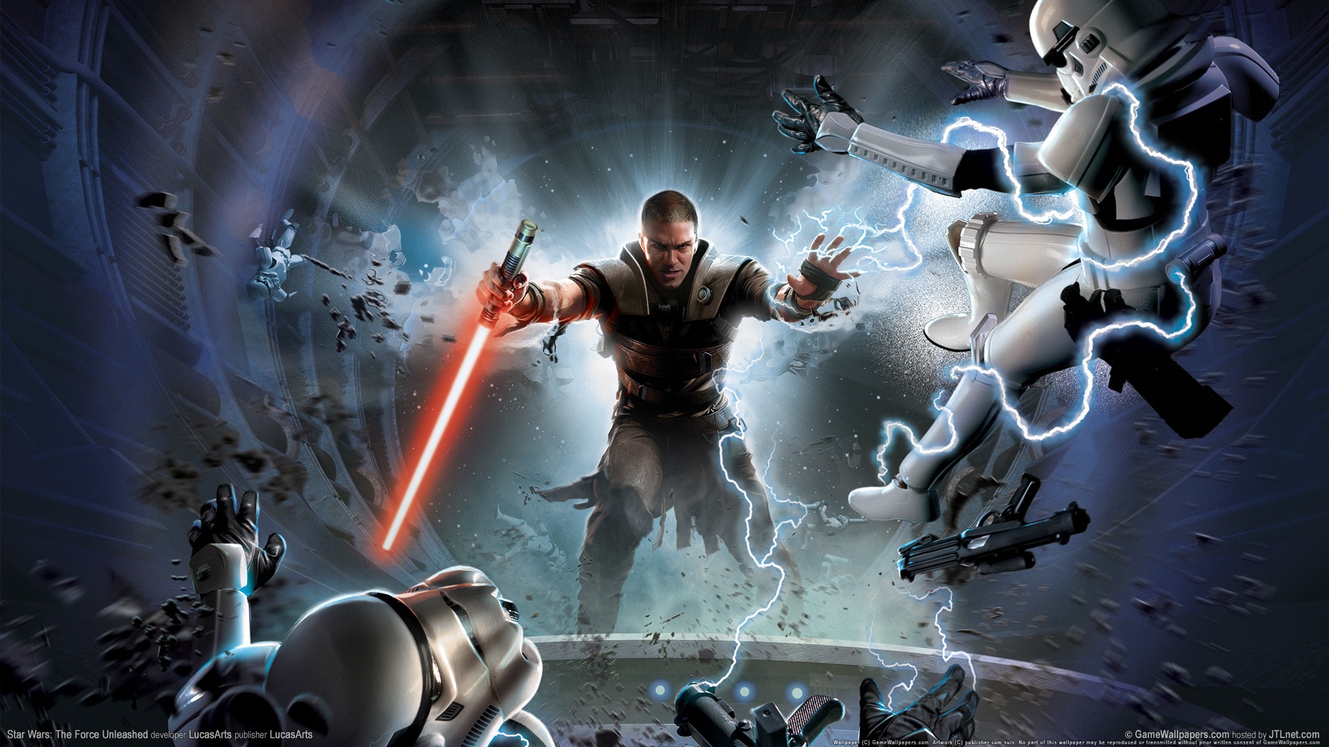 Wallpaper Star Wars, attack, Starkiller, Star Wars The Force Unleashed for mobile and desktop, section игры, resolution 1920x1080