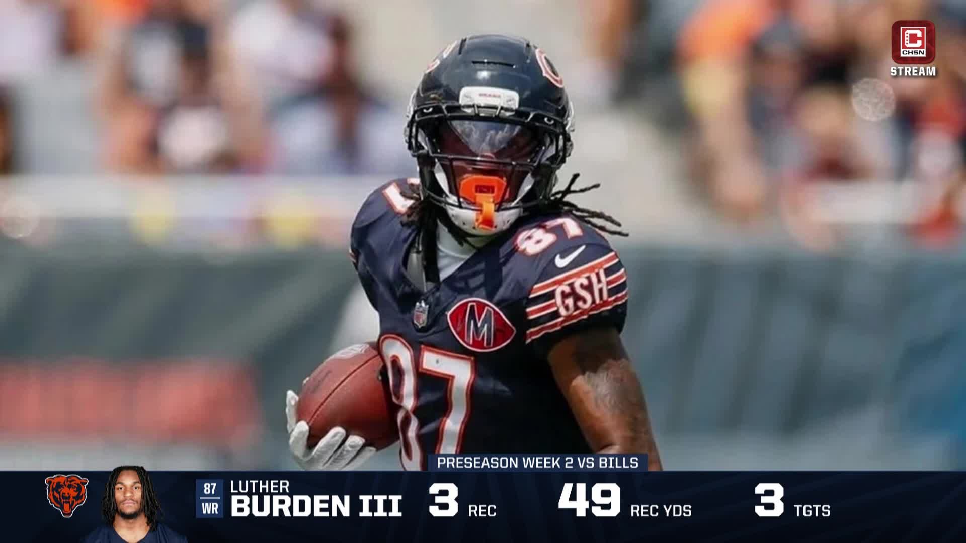 Luther Burden III looking like a weapon for the Bears