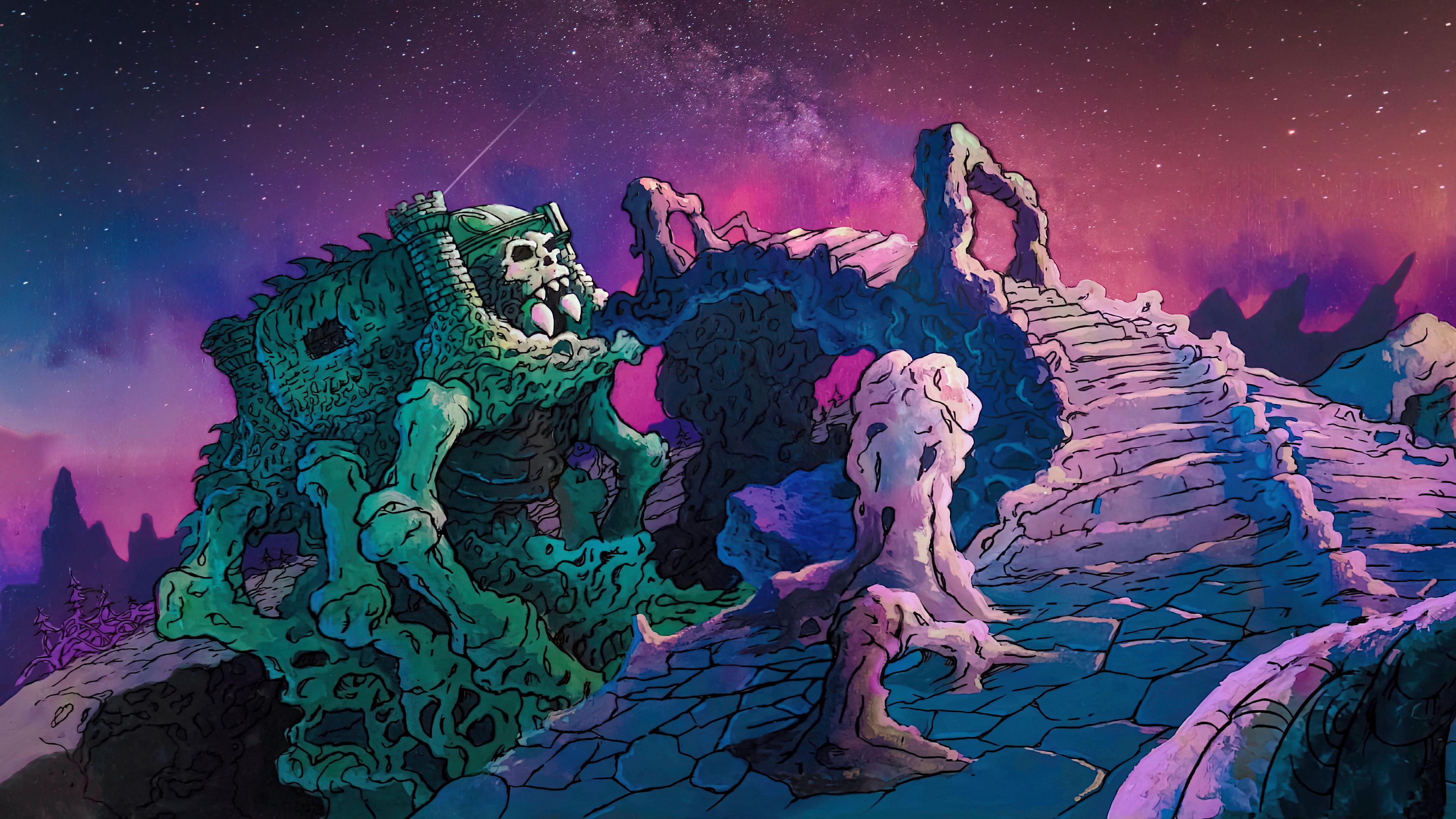 Sharing a Castle Grayskull wallpaper I made\edited