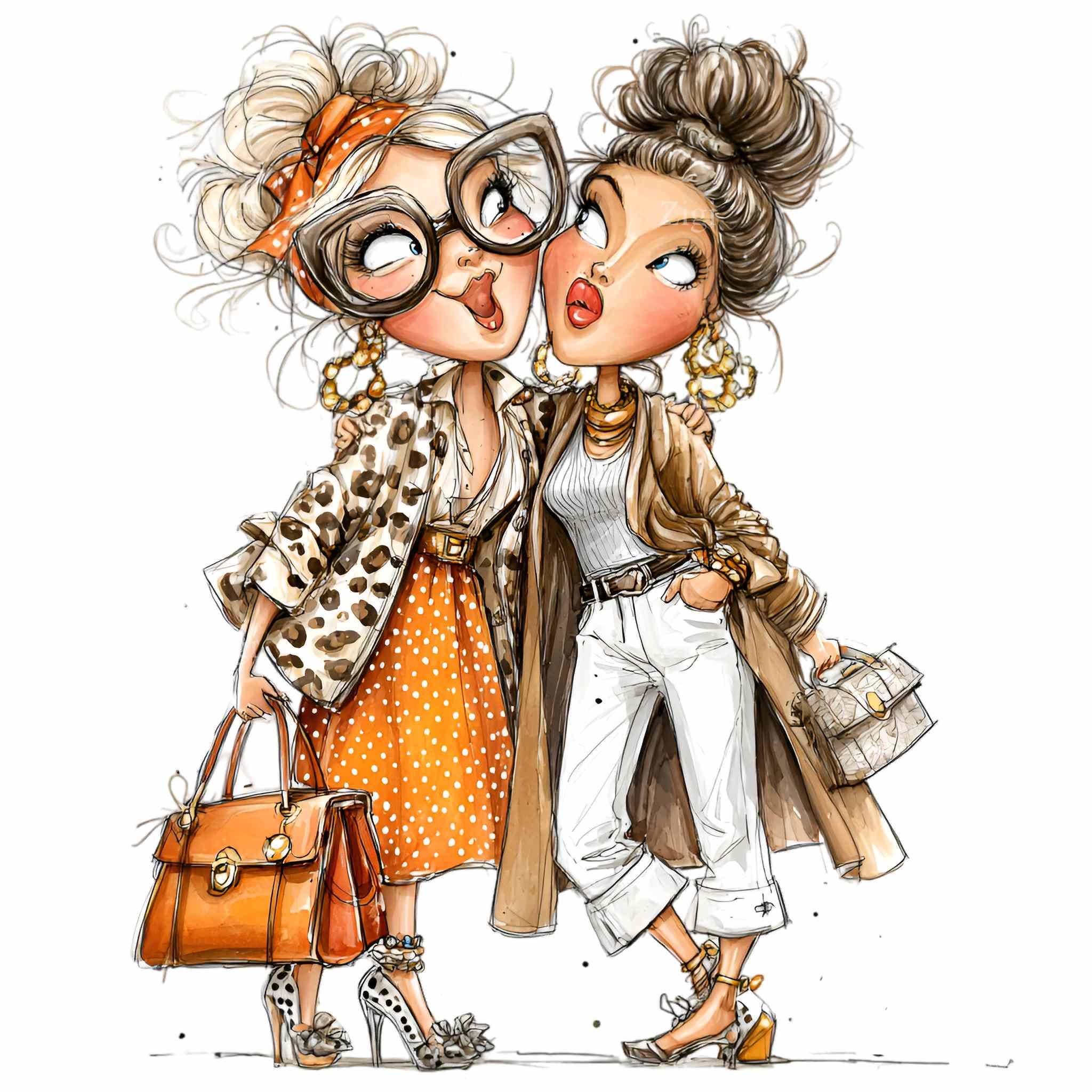 PNG Fashion Funny Girls