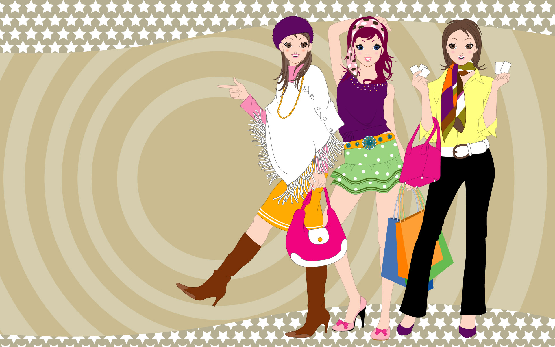 High Resolution Animated Fashion Girls Wallpaper FUll HD