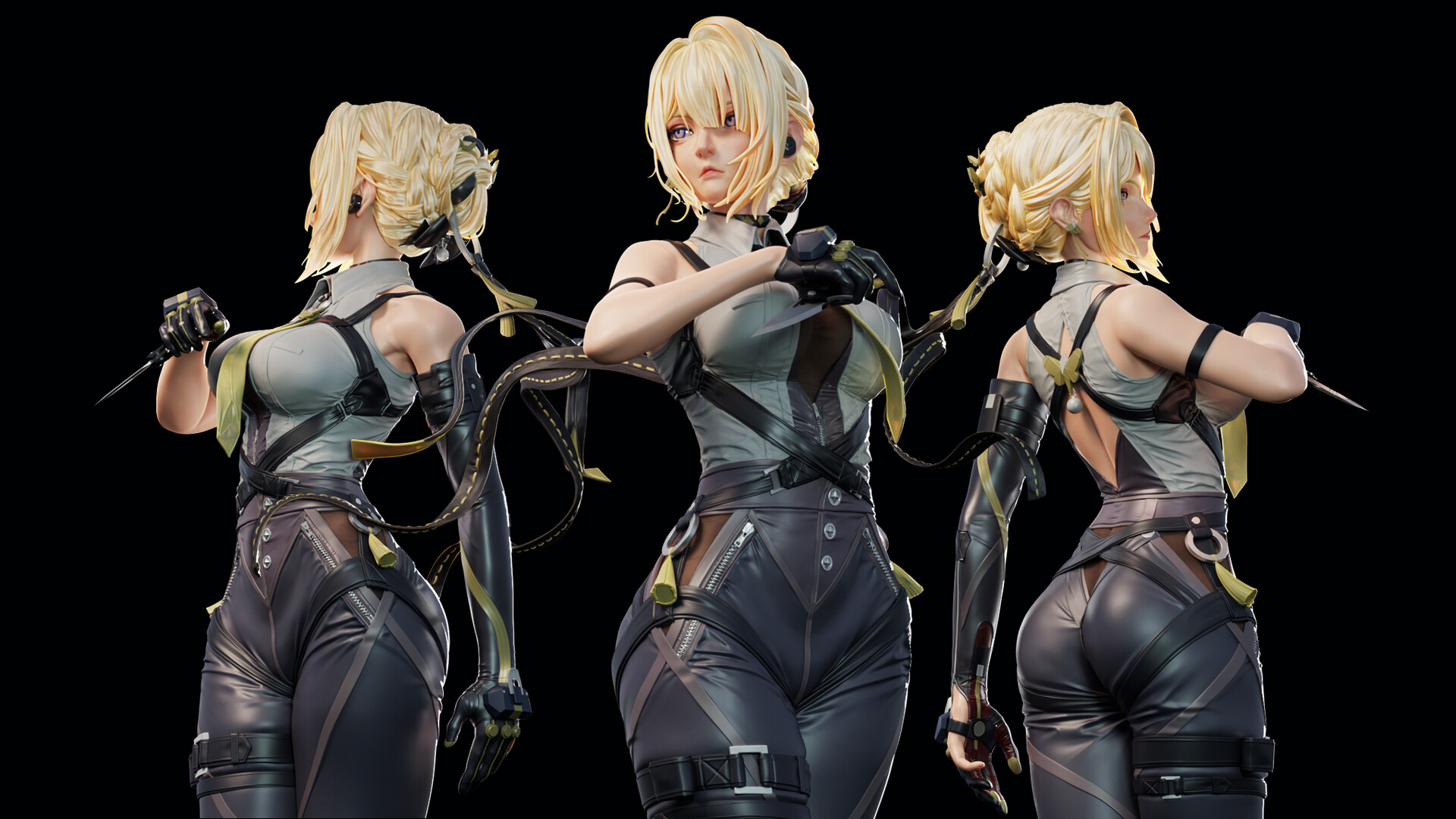 Evelyn Chevalier. ZZZ 3D Fanart